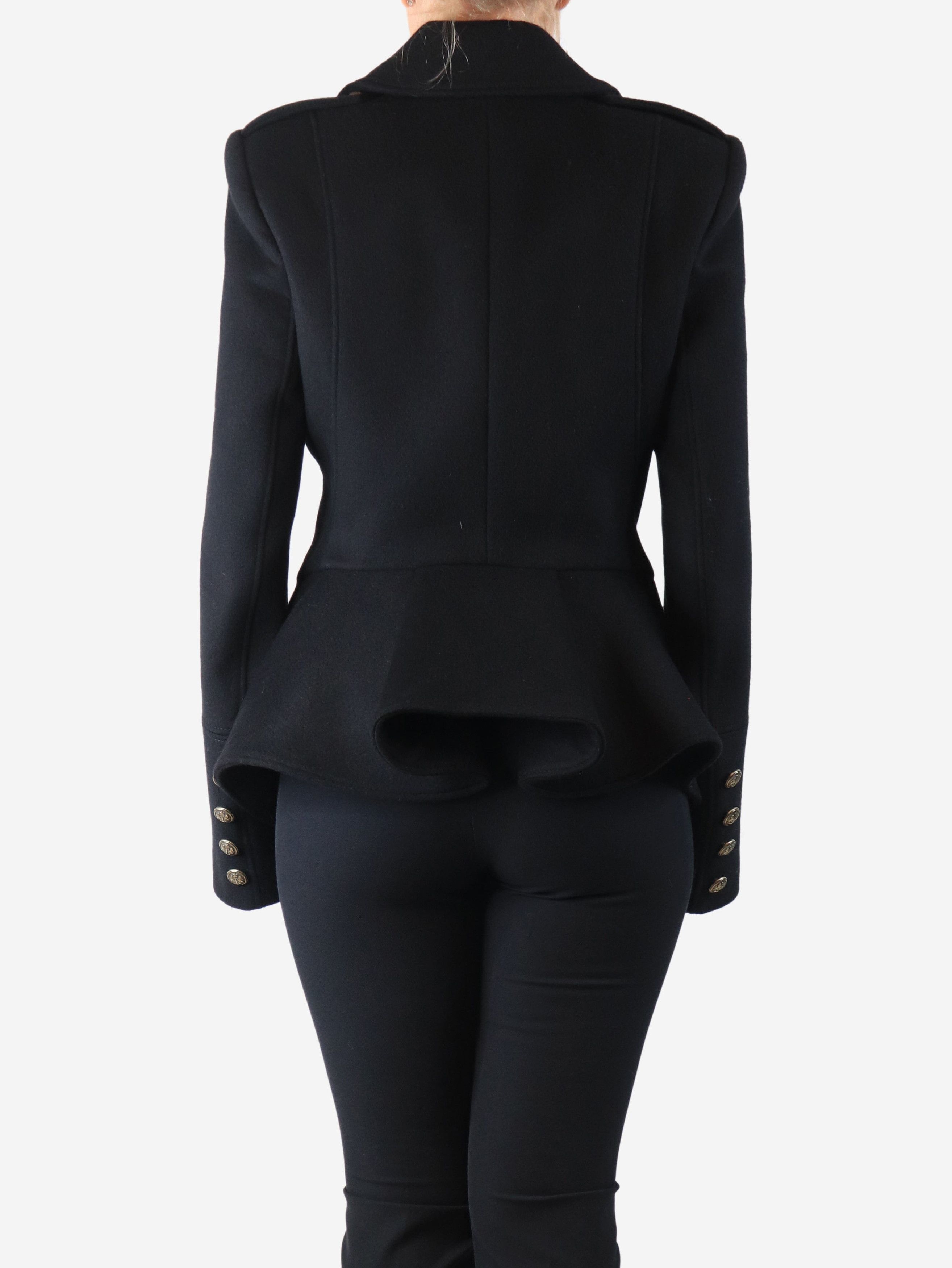 Other Black double-breasted wool coat - UK 14 Size L / US 10 / IT 46 - 2 Thumbnail
