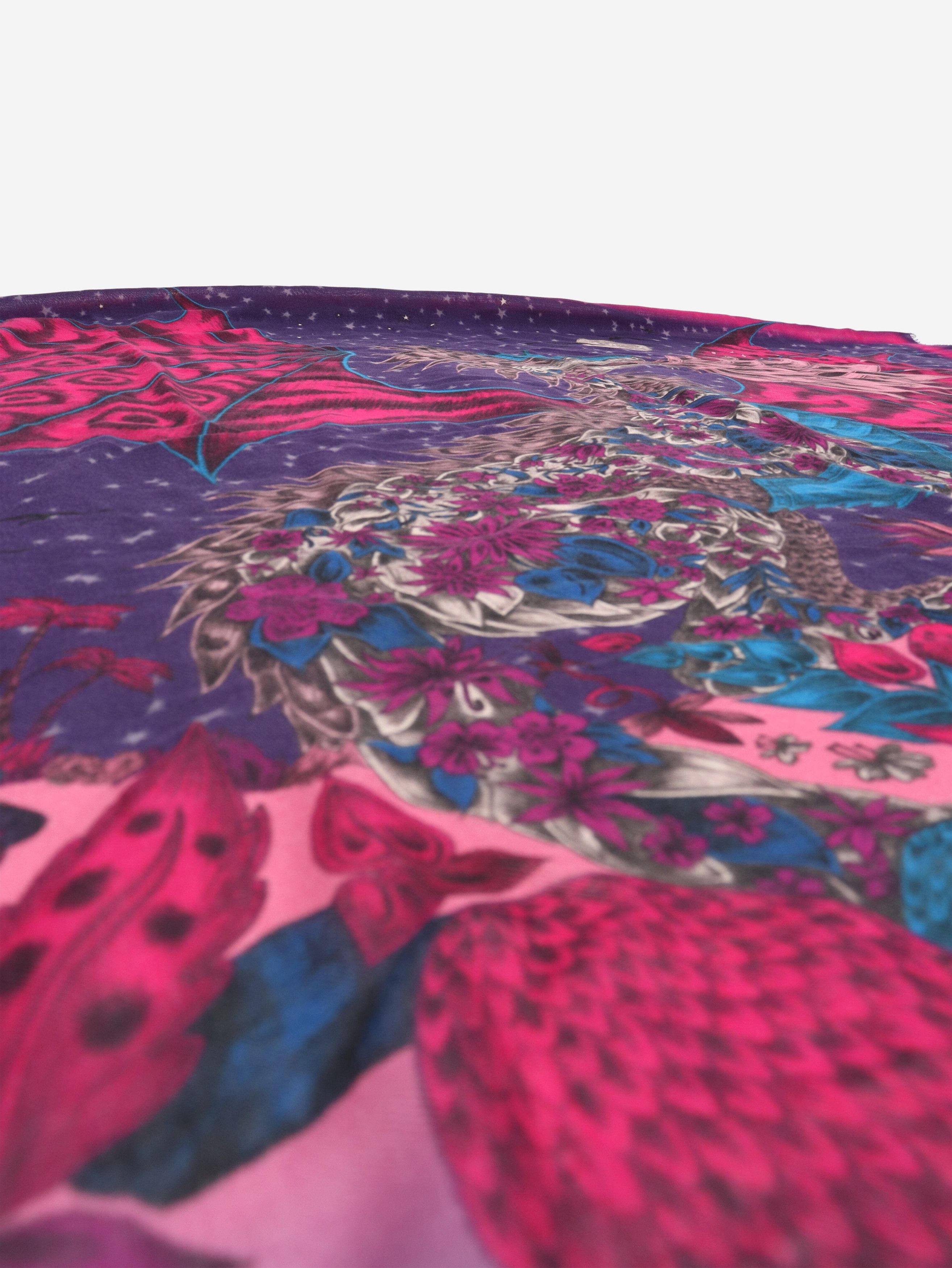 Other Purple Drakon wool scarf Size ONE SIZE - 6 Thumbnail