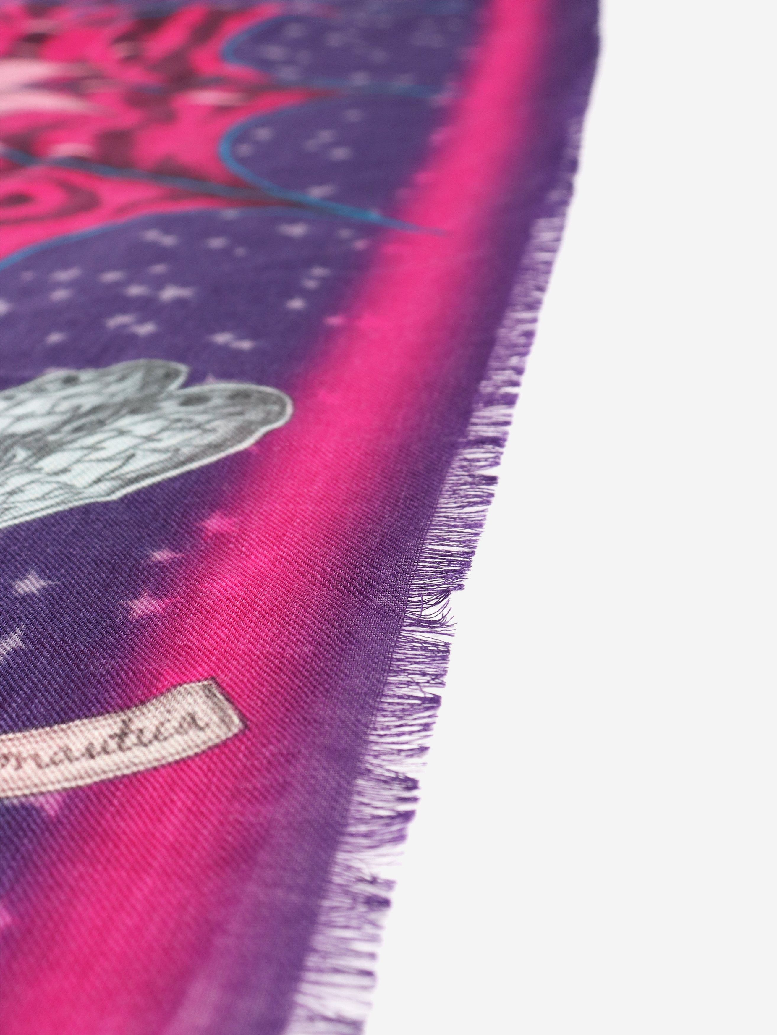 Other Purple Drakon wool scarf Size ONE SIZE - 3 Thumbnail