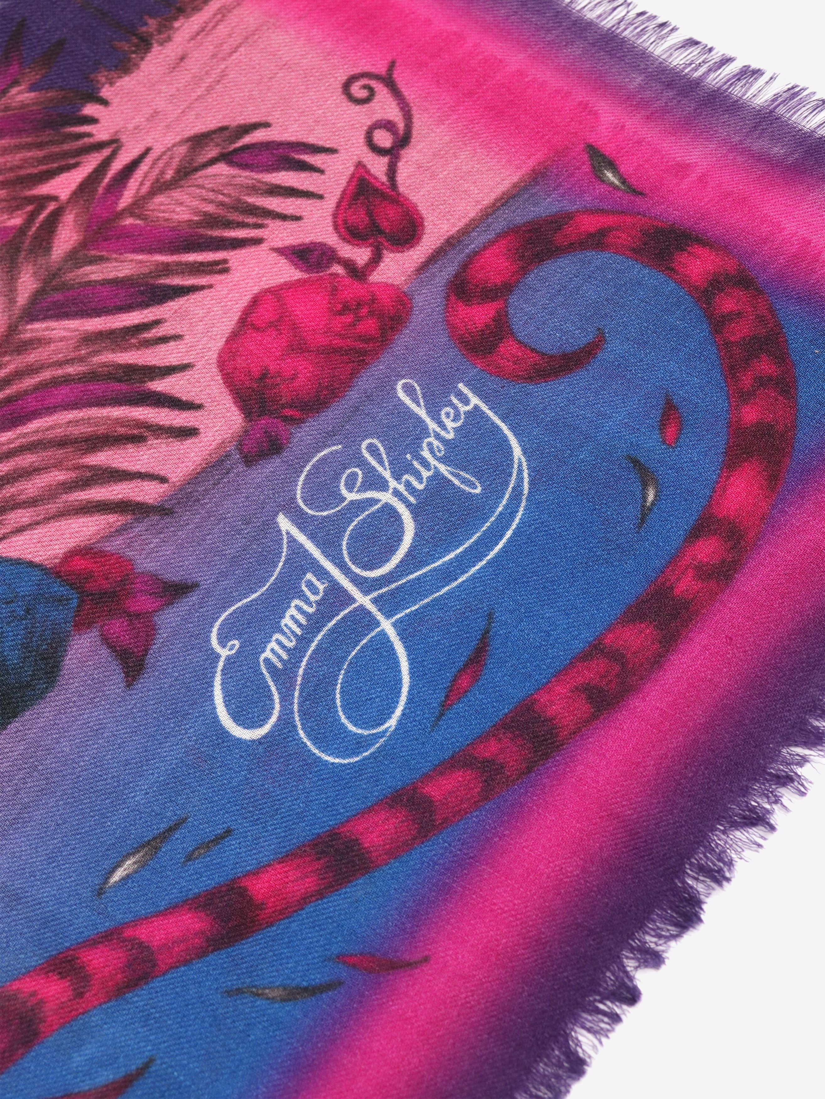 Other Purple Drakon wool scarf Size ONE SIZE - 2 Thumbnail