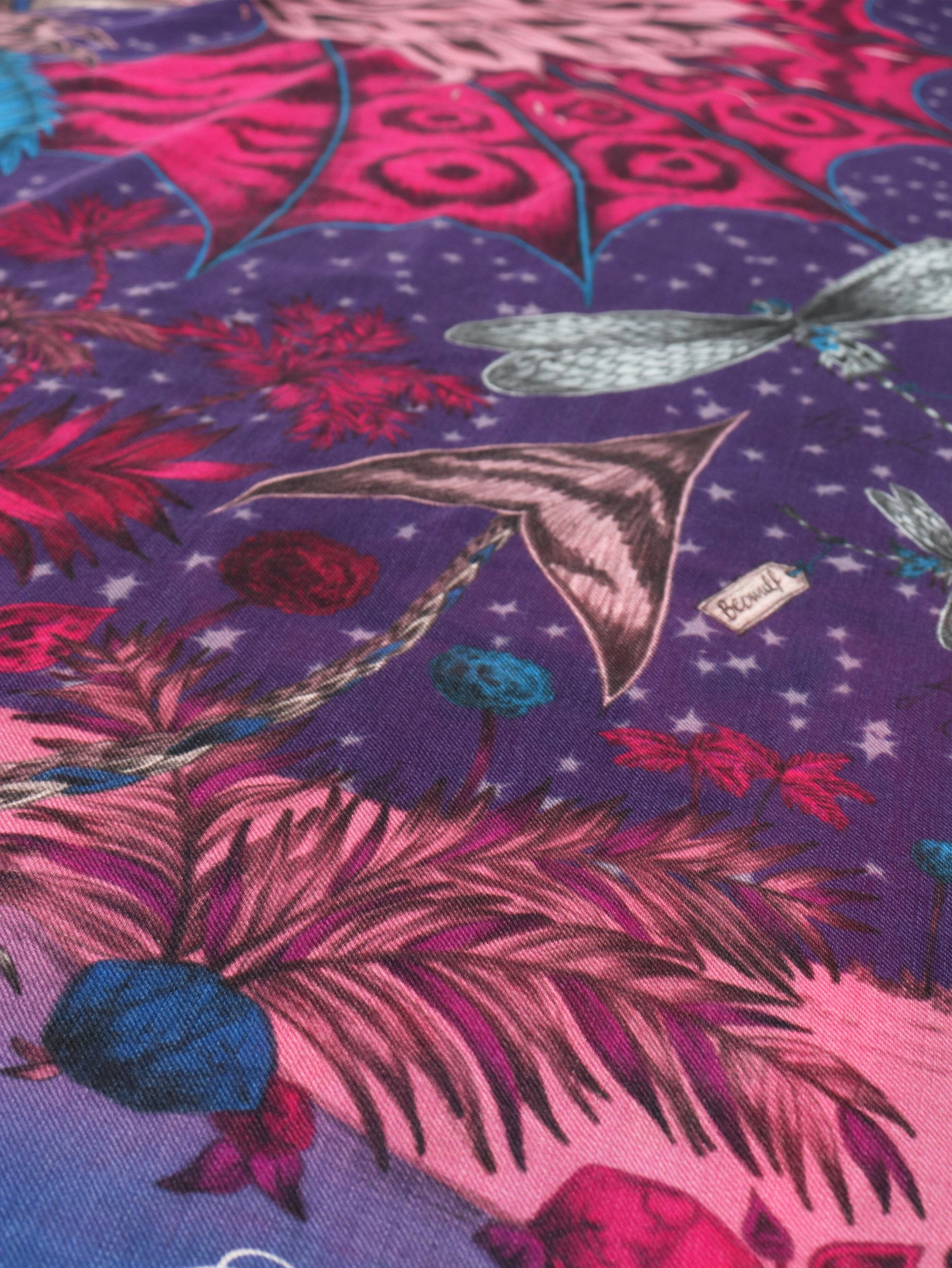 Other Purple Drakon wool scarf Size ONE SIZE - 4 Thumbnail