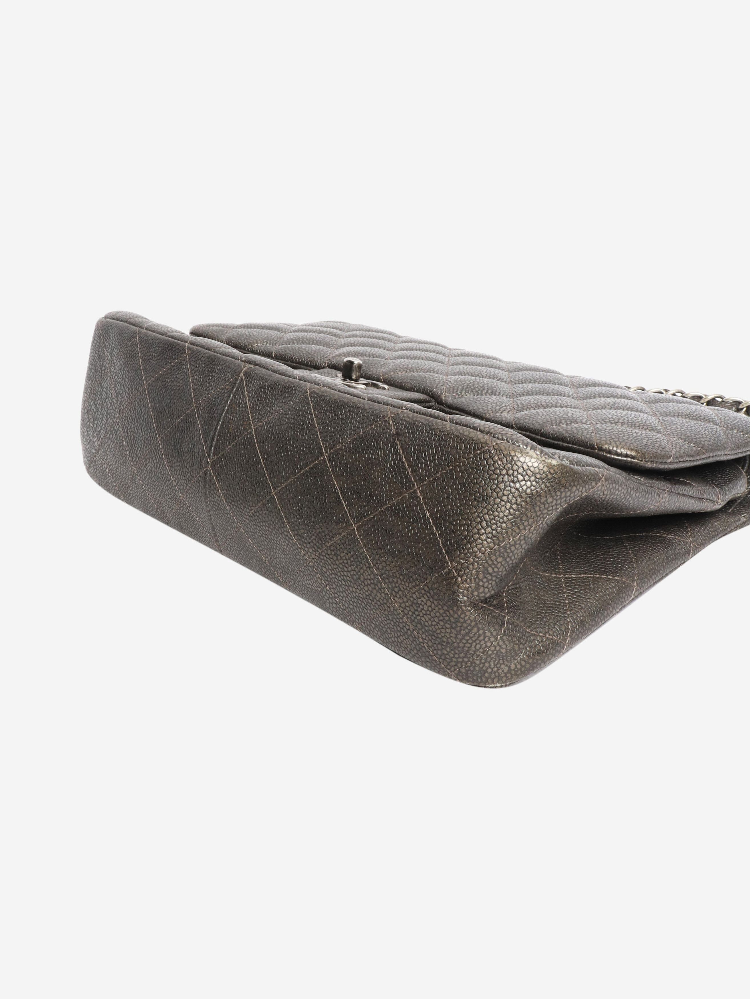 Other Grey 2015 jumbo caviar Classic Double Flap bag Size ONE SIZE - 4 Thumbnail