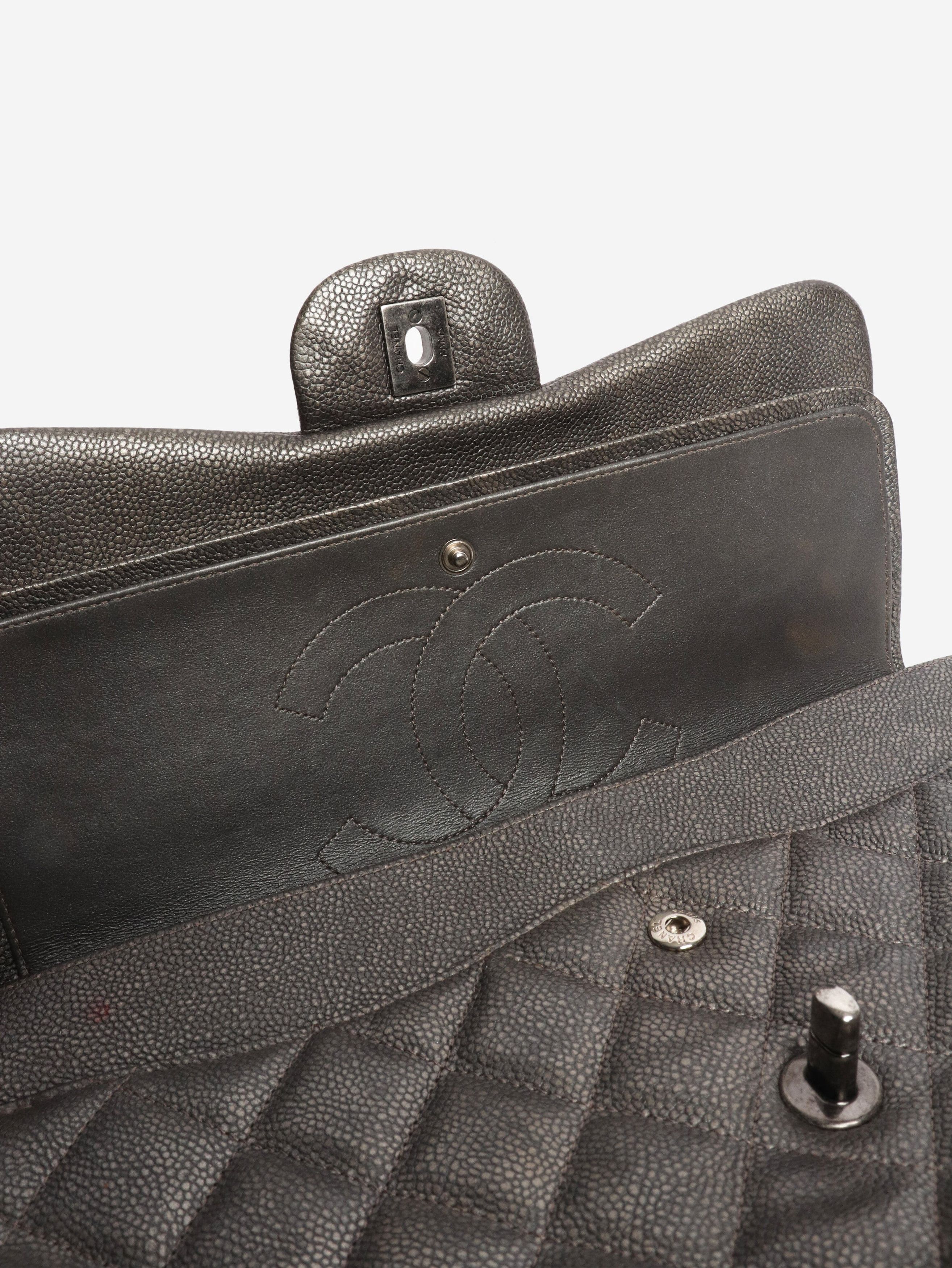 Other Grey 2015 jumbo caviar Classic Double Flap bag Size ONE SIZE - 6 Thumbnail