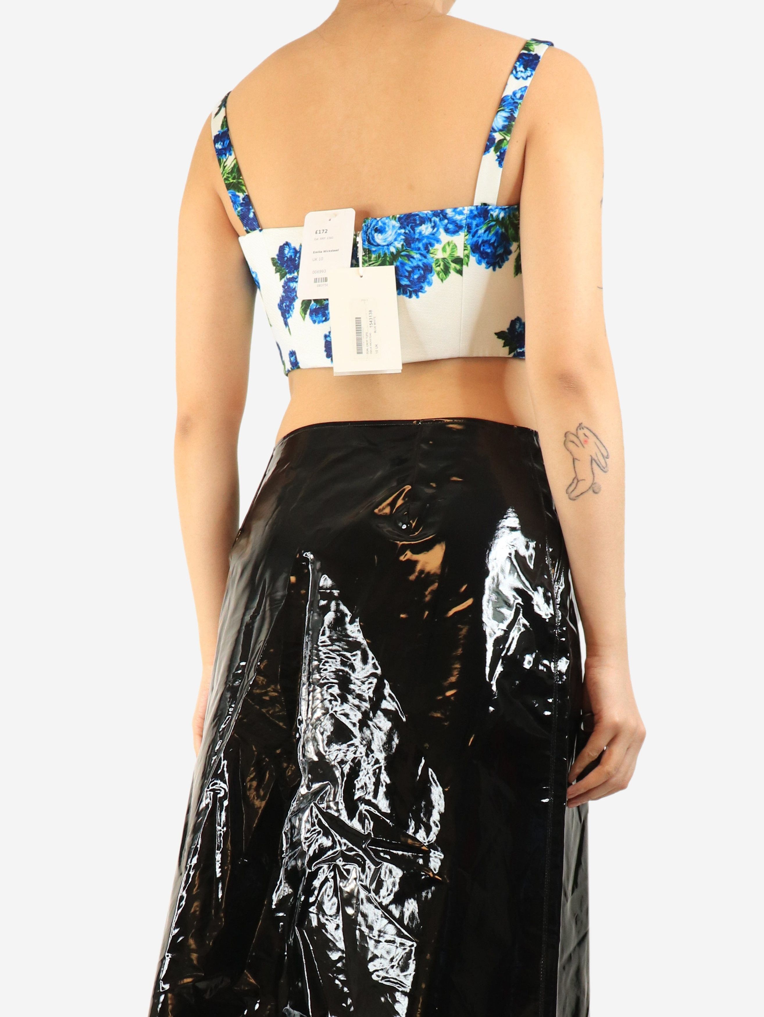 Other Blue floral crop-top - UK 10 Size M / US 6-8 / IT 42-44 - 2 Thumbnail