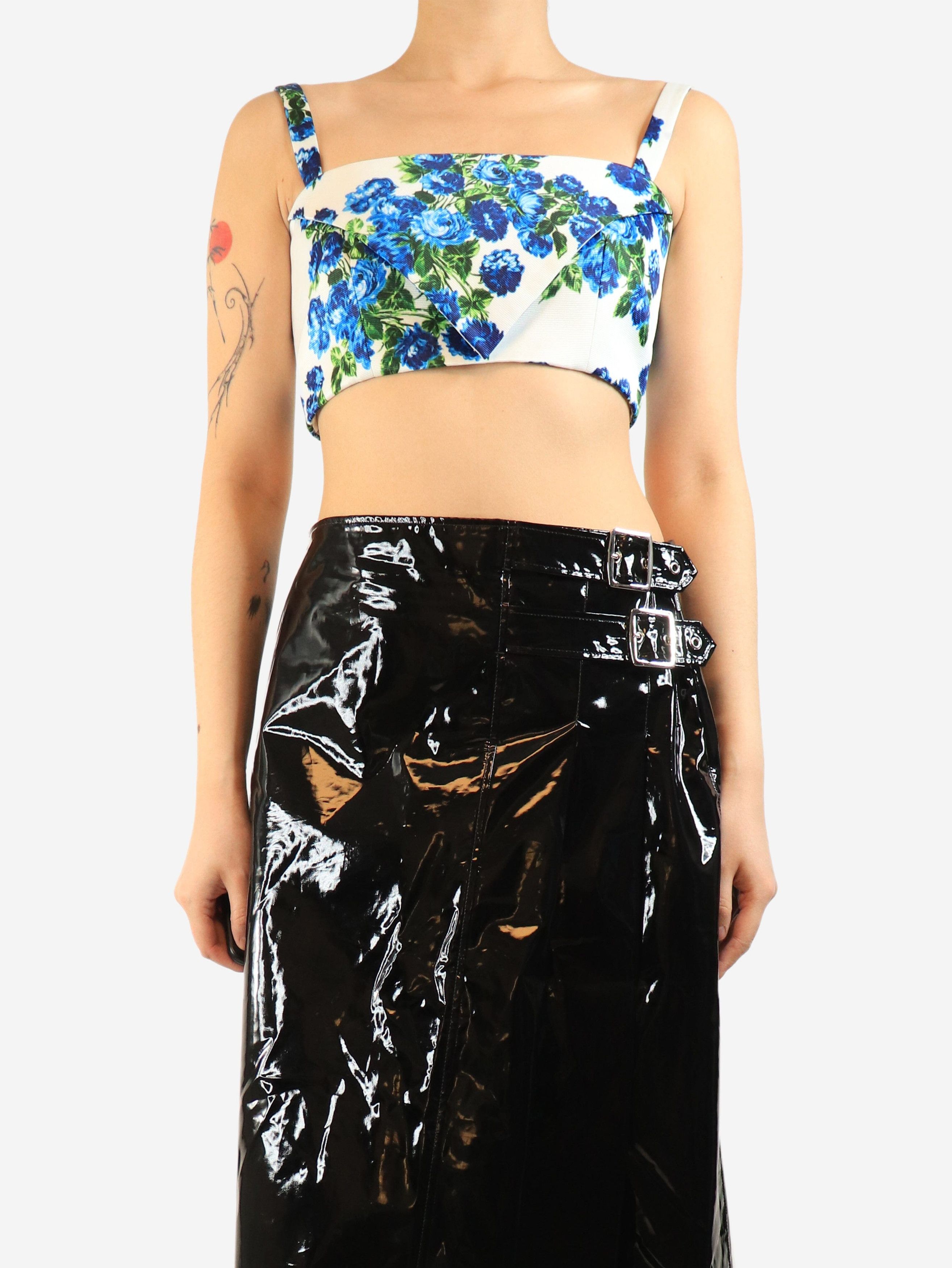 Other Blue floral crop-top - UK 10 Size M / US 6-8 / IT 42-44 - 3 Thumbnail