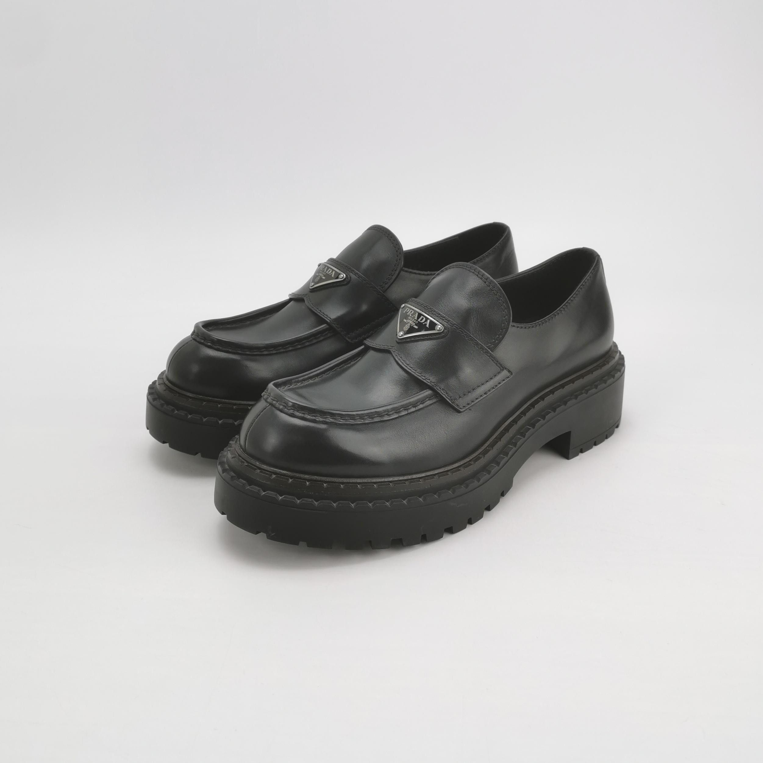 Prada Prada Triangle Logo Platform Loafers Size 7 Size US 8 / EU 41 - 2 Thumbnail