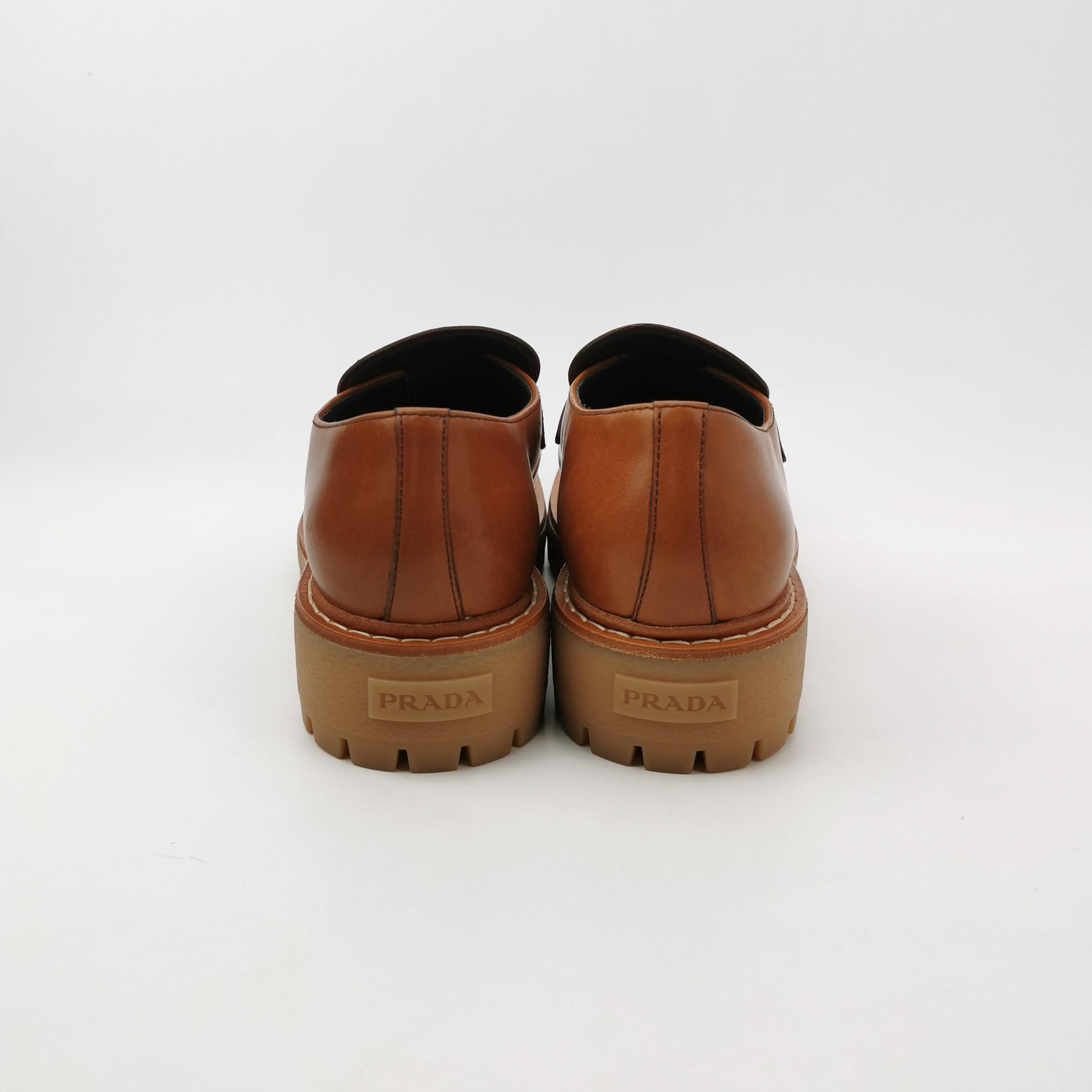 Prada Prada Triangle Logo Leather Loafers Size 10 Size US 10 / EU 43 - 4 Thumbnail
