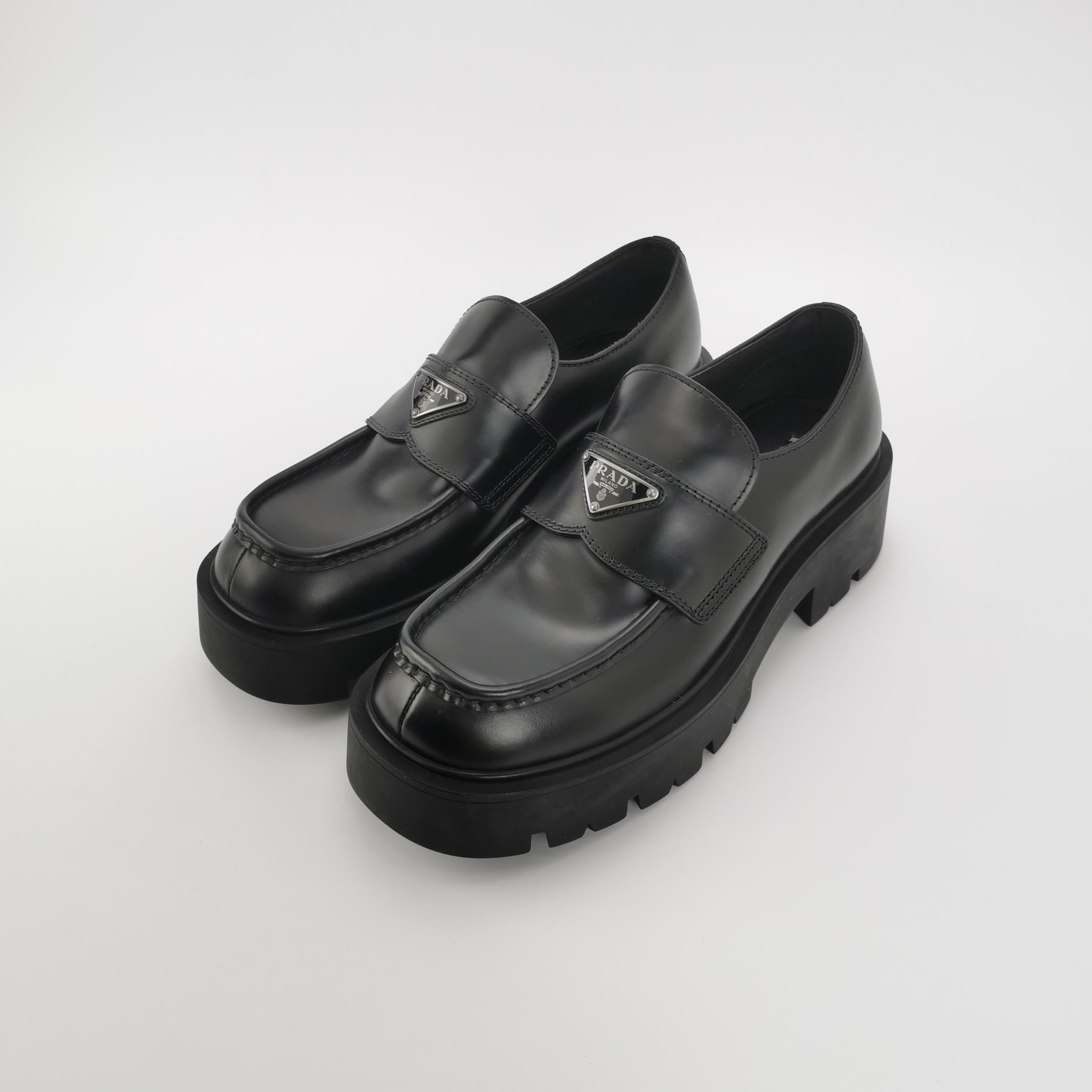 Prada Prada Triangle Logo Lug Sole Loafers Size 41 Size US 8 / EU 41 - 2 Thumbnail
