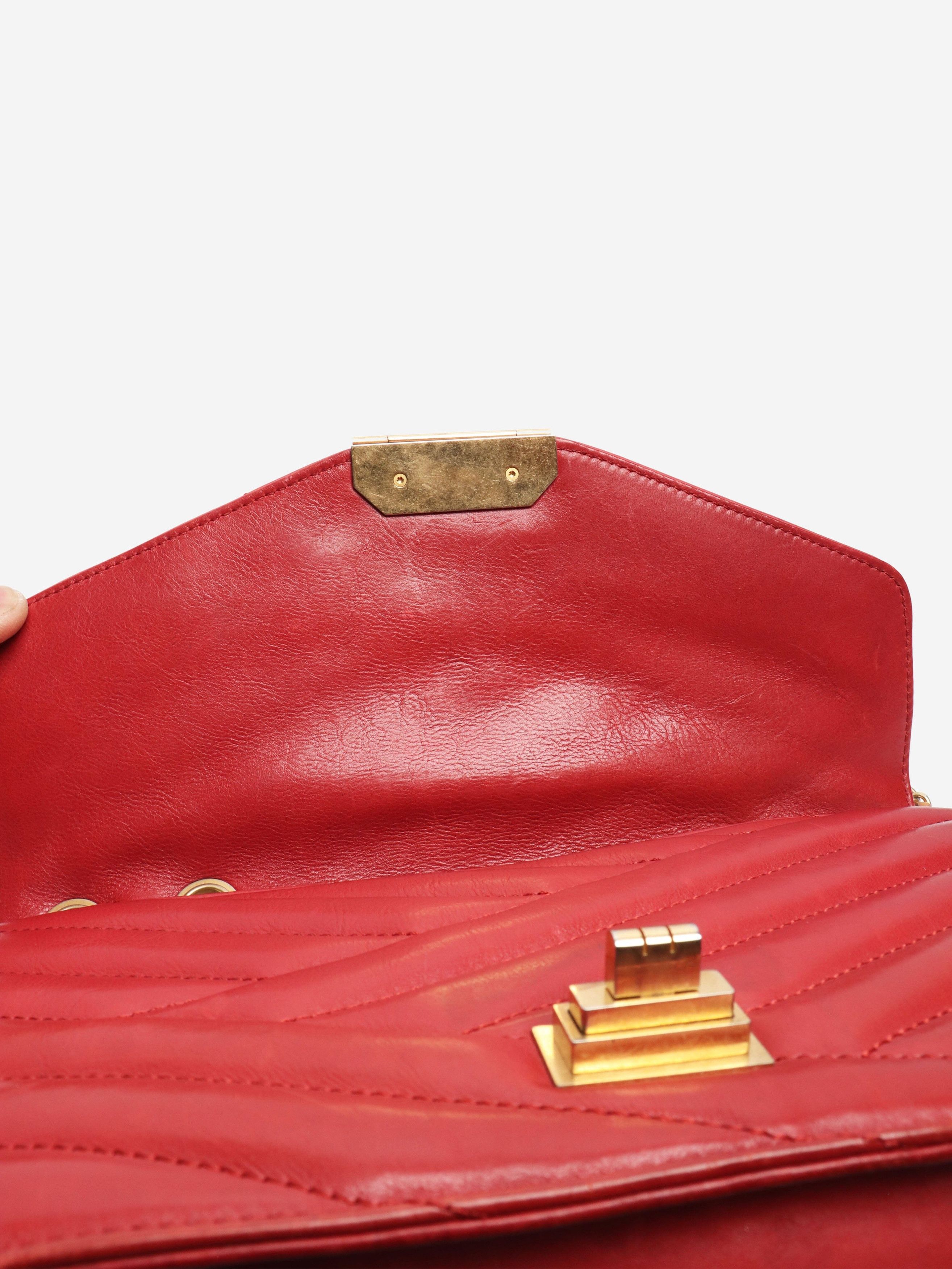 Chanel Red 2011 Gabrielle quilted leather shoulder bag Size ONE SIZE - 5 Thumbnail