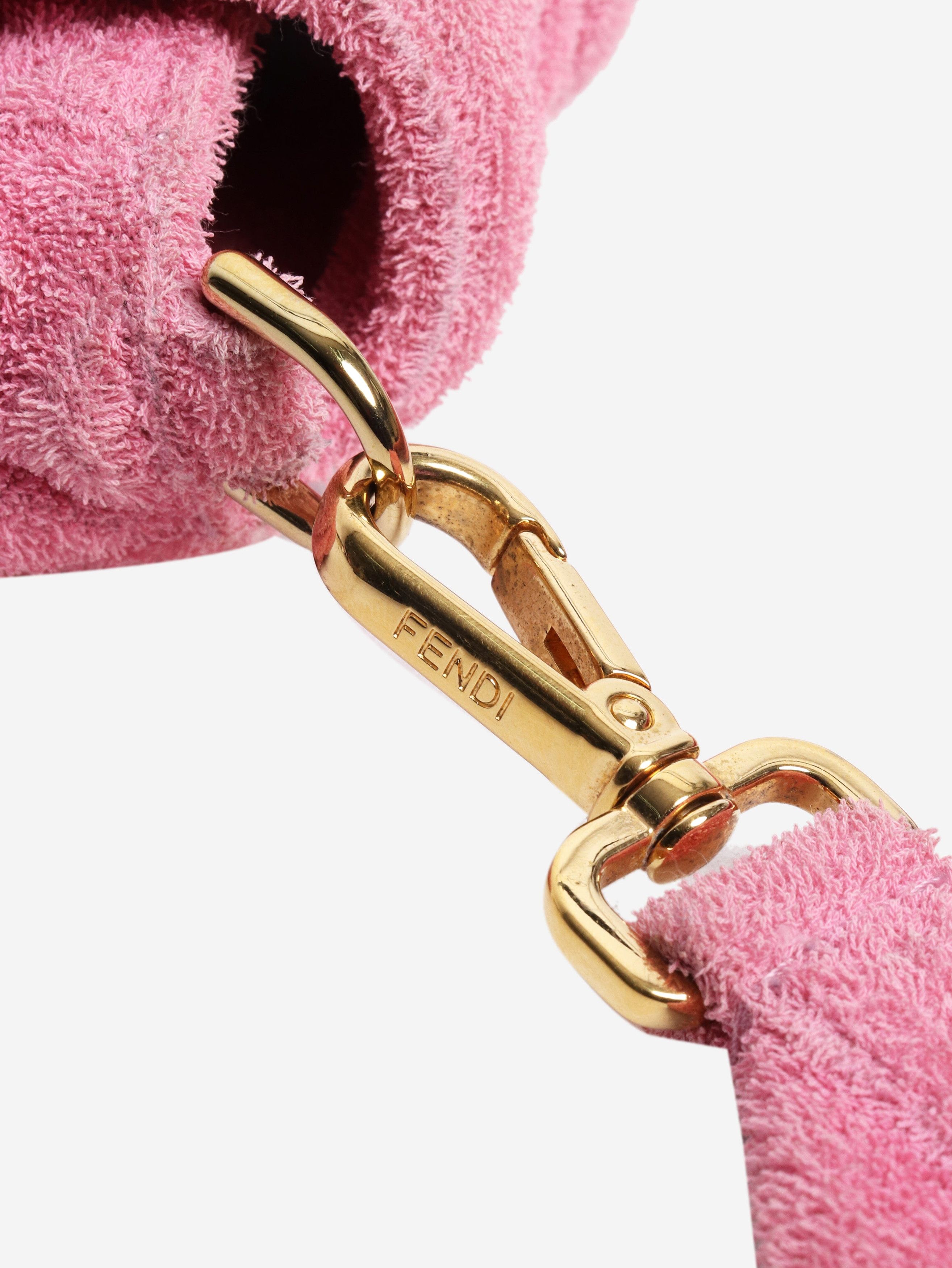 Fendi Pink embossed terry cloth baguette bag Size ONE SIZE - 9 Thumbnail