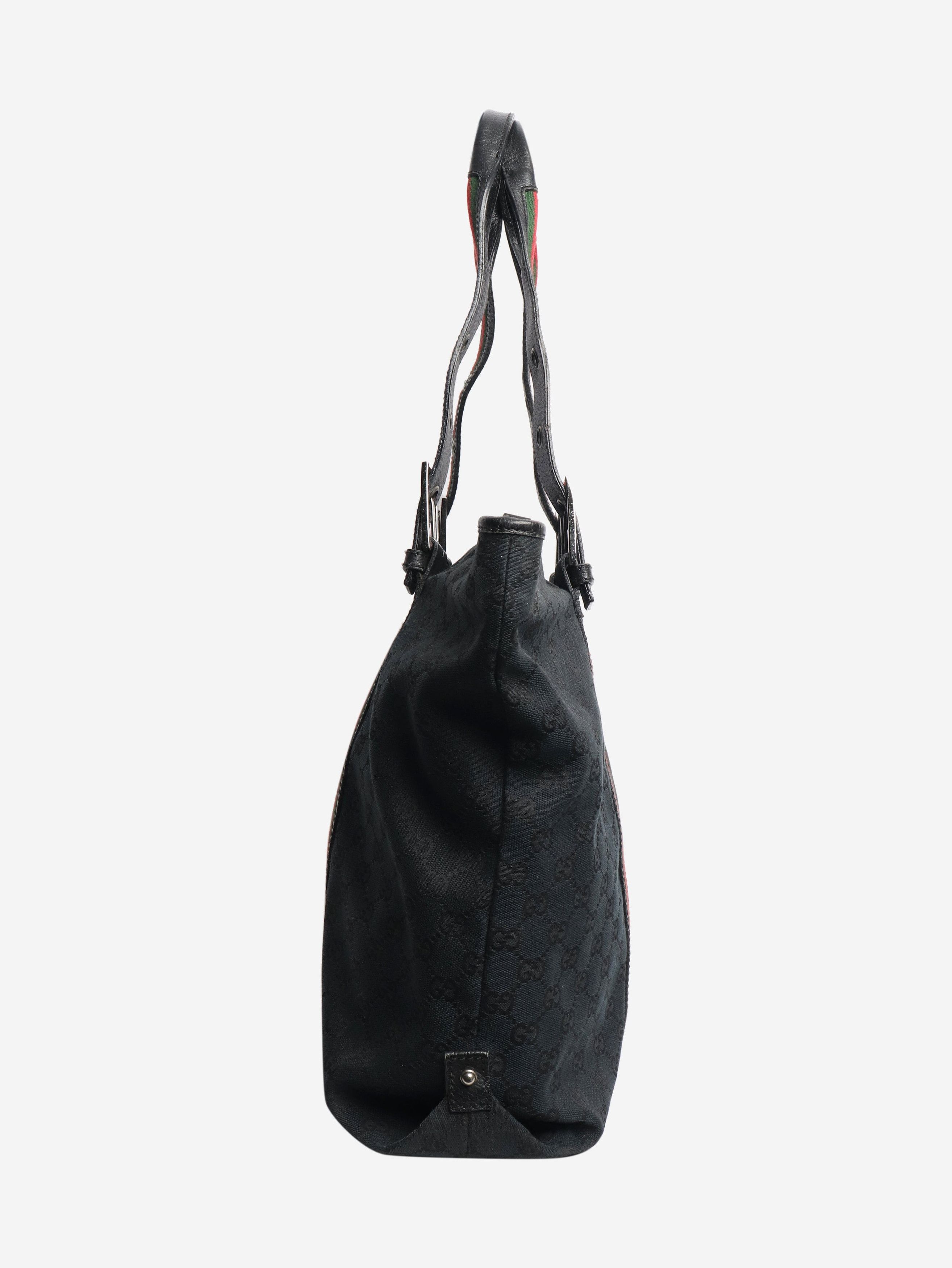 Gucci Black GG canvas belted handle bag Size ONE SIZE - 2 Thumbnail