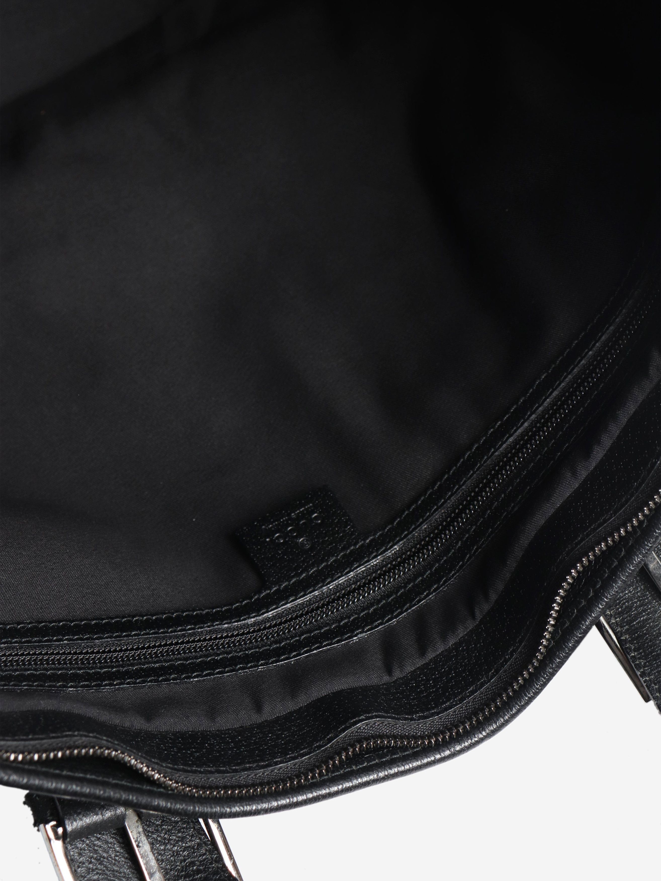 Gucci Black GG canvas belted handle bag Size ONE SIZE - 6 Thumbnail