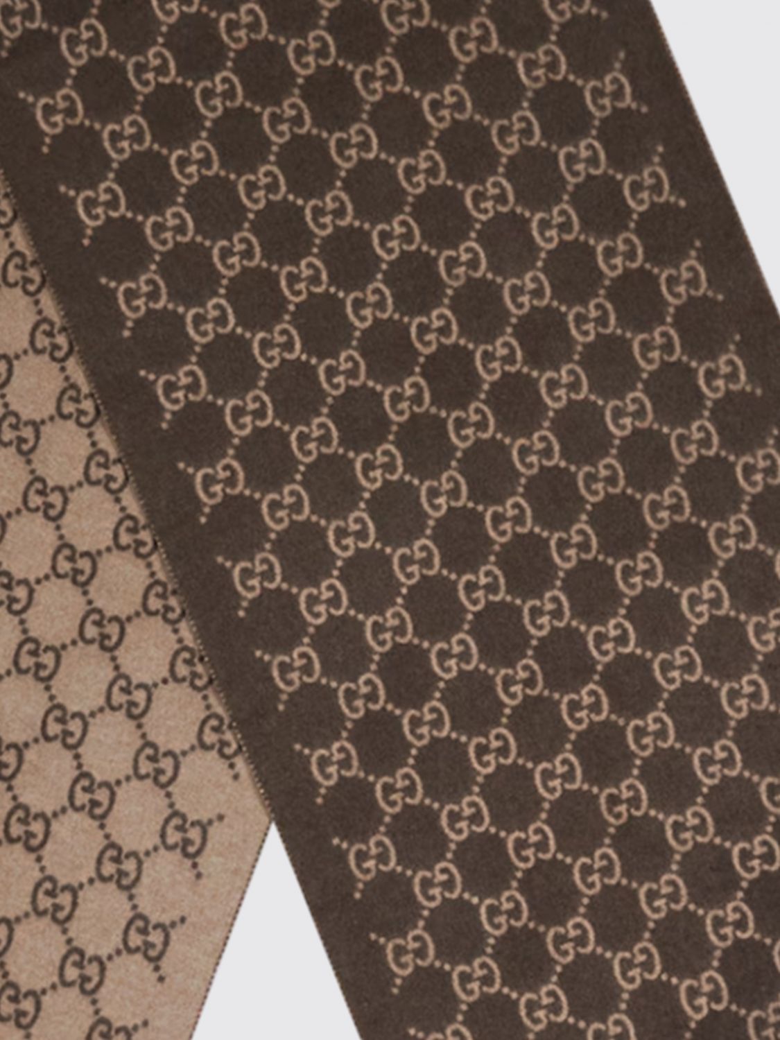 Gucci Gucci Scarf Men Brown Size ONE SIZE - 2 Thumbnail