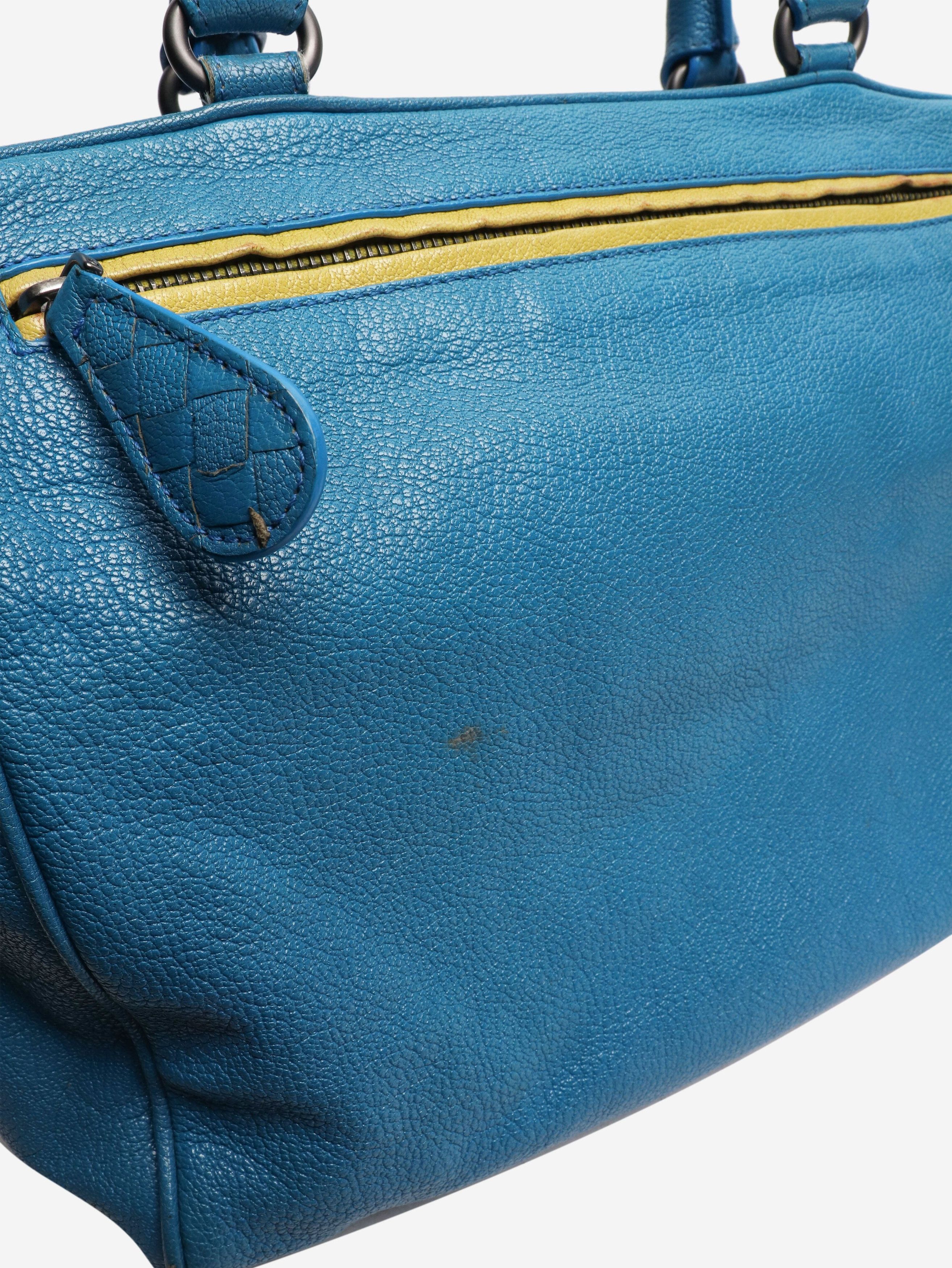 Bottega Veneta Blue Brera leather shoulder bag Size ONE SIZE - 7 Thumbnail