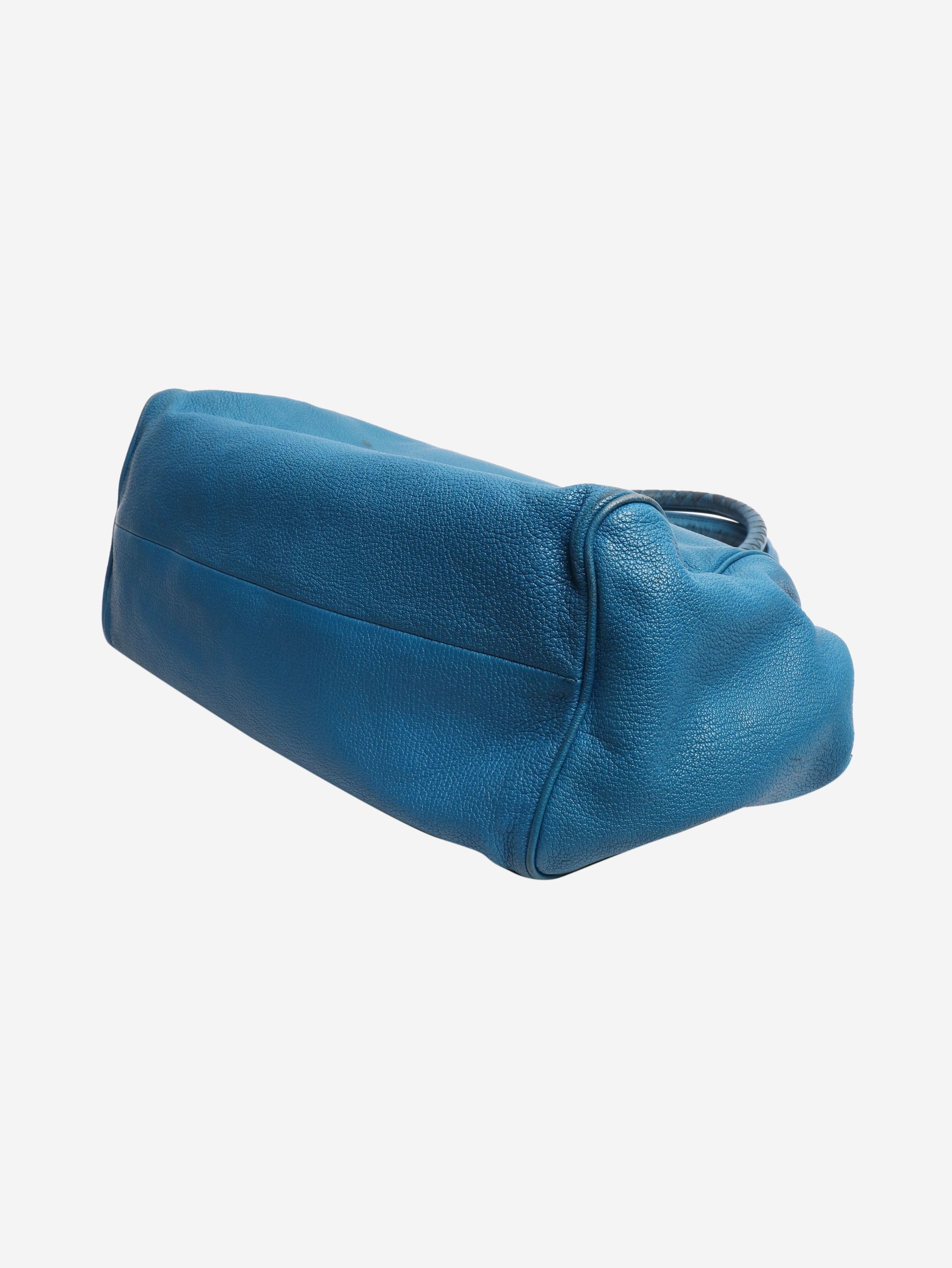 Bottega Veneta Blue Brera leather shoulder bag Size ONE SIZE - 6 Thumbnail