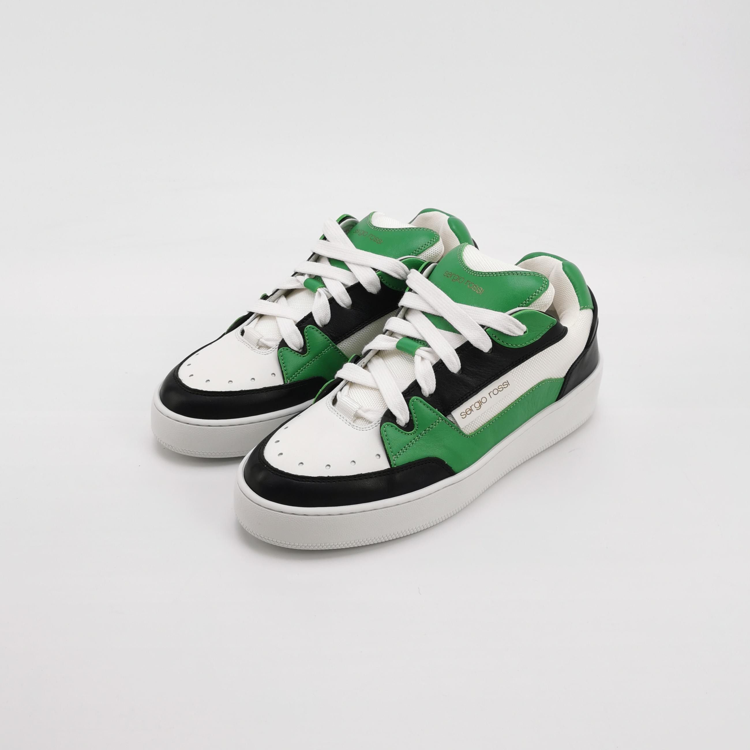 Sergio Rossi Sergio Rossi Tri-Color Leather Sneakers 39 Size US 6 / EU 39 - 2 Thumbnail