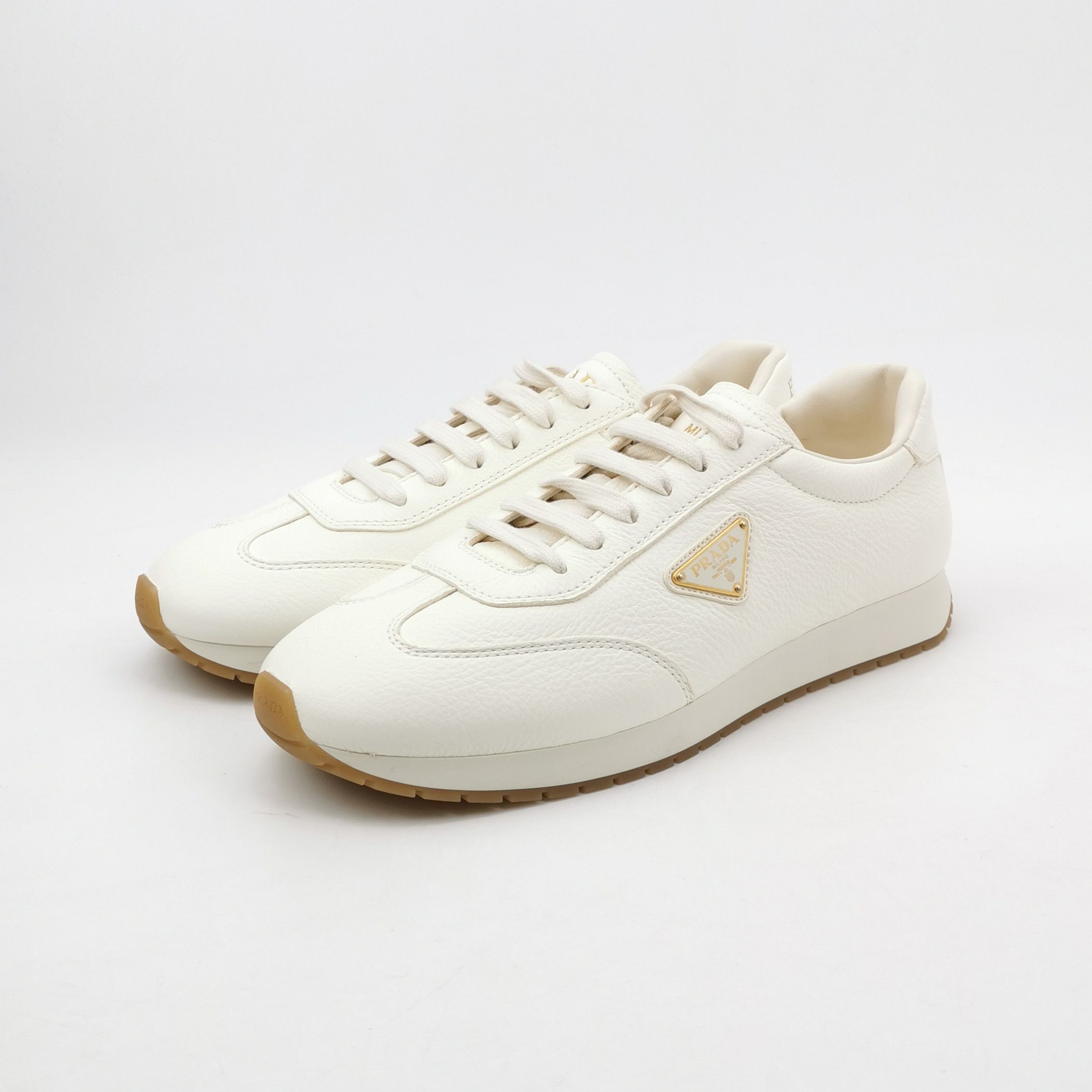 Prada Prada Deerskin Triangle Logo Sneakers 42 Size US 9 / EU 42 - 2 Thumbnail