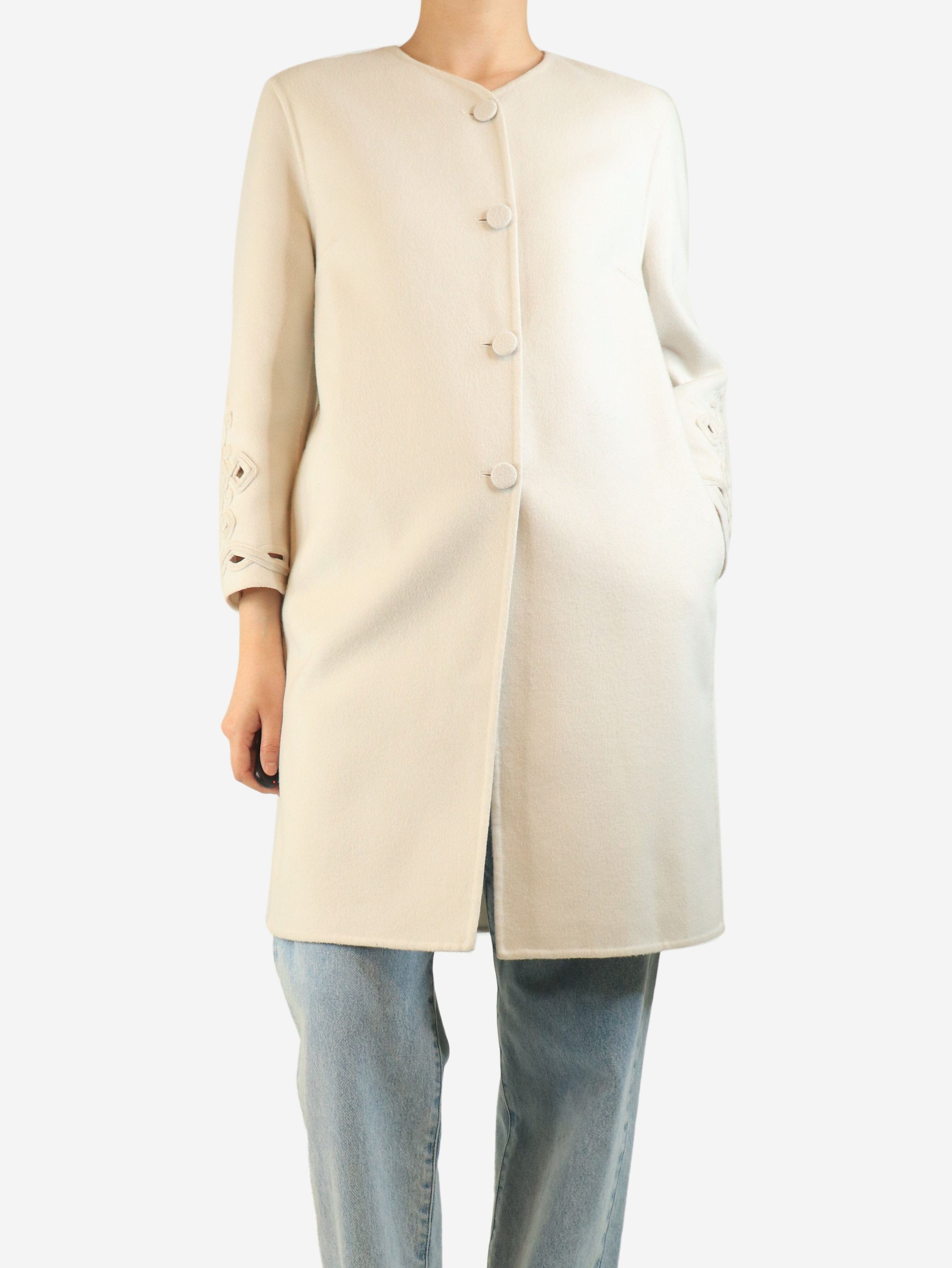 Ermanno Scervino White wool coat - UK 12 Size M / US 6-8 / IT 42-44 - 4 Thumbnail