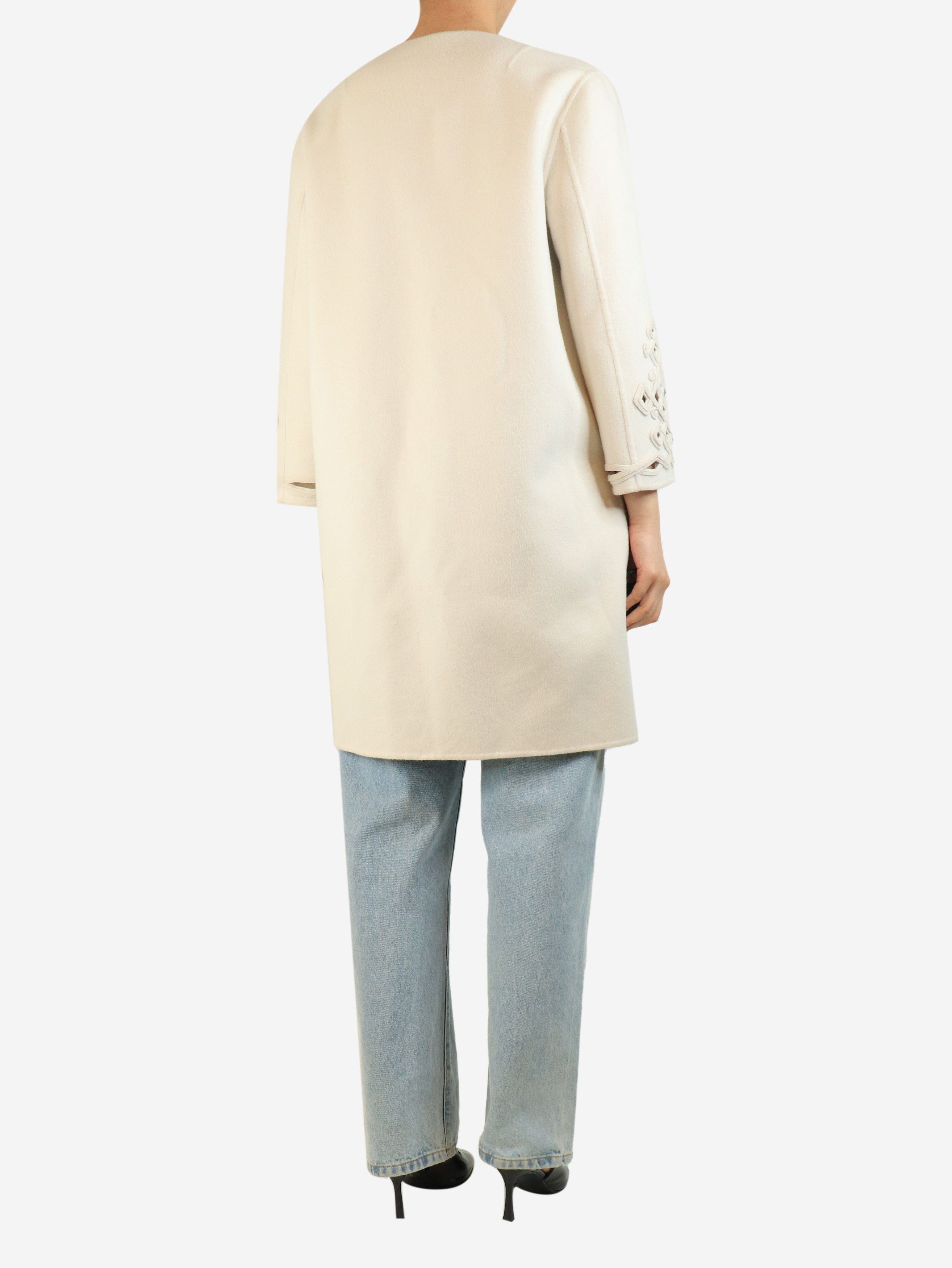 Ermanno Scervino White wool coat - UK 12 Size M / US 6-8 / IT 42-44 - 3 Thumbnail