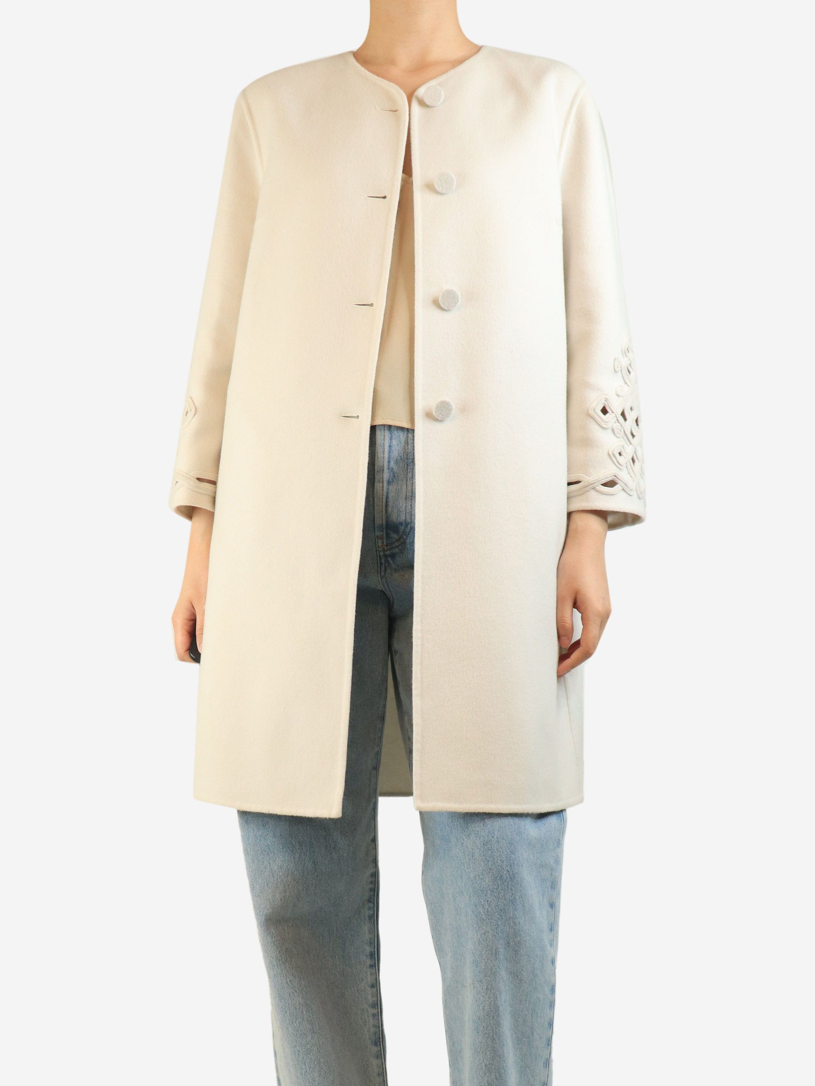 Ermanno Scervino White wool coat - UK 12 Size M / US 6-8 / IT 42-44 - 5 Thumbnail