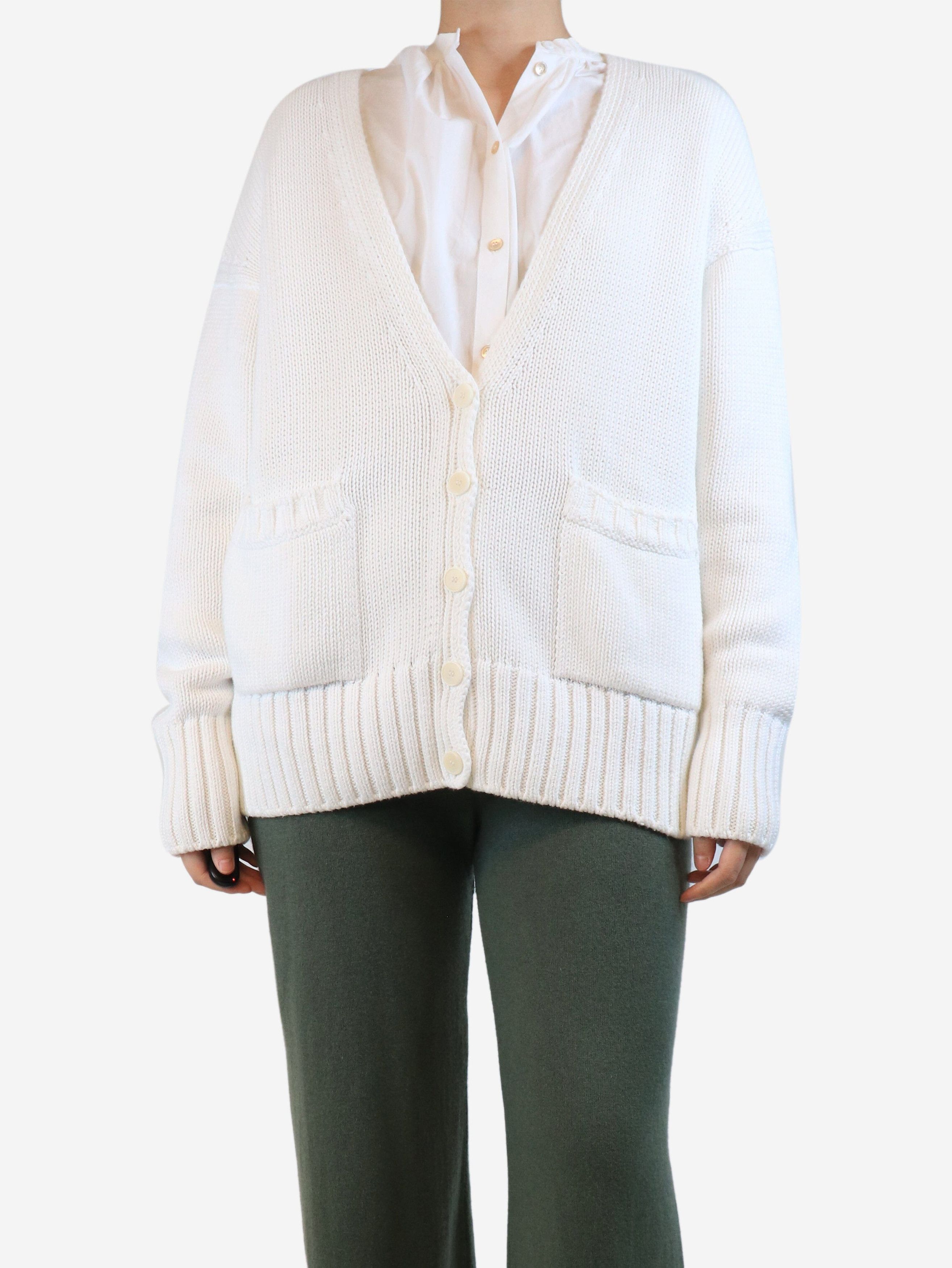 Another Tomorrow White overd cardigan - S Size S / US 4 / IT 40 - 2 Thumbnail