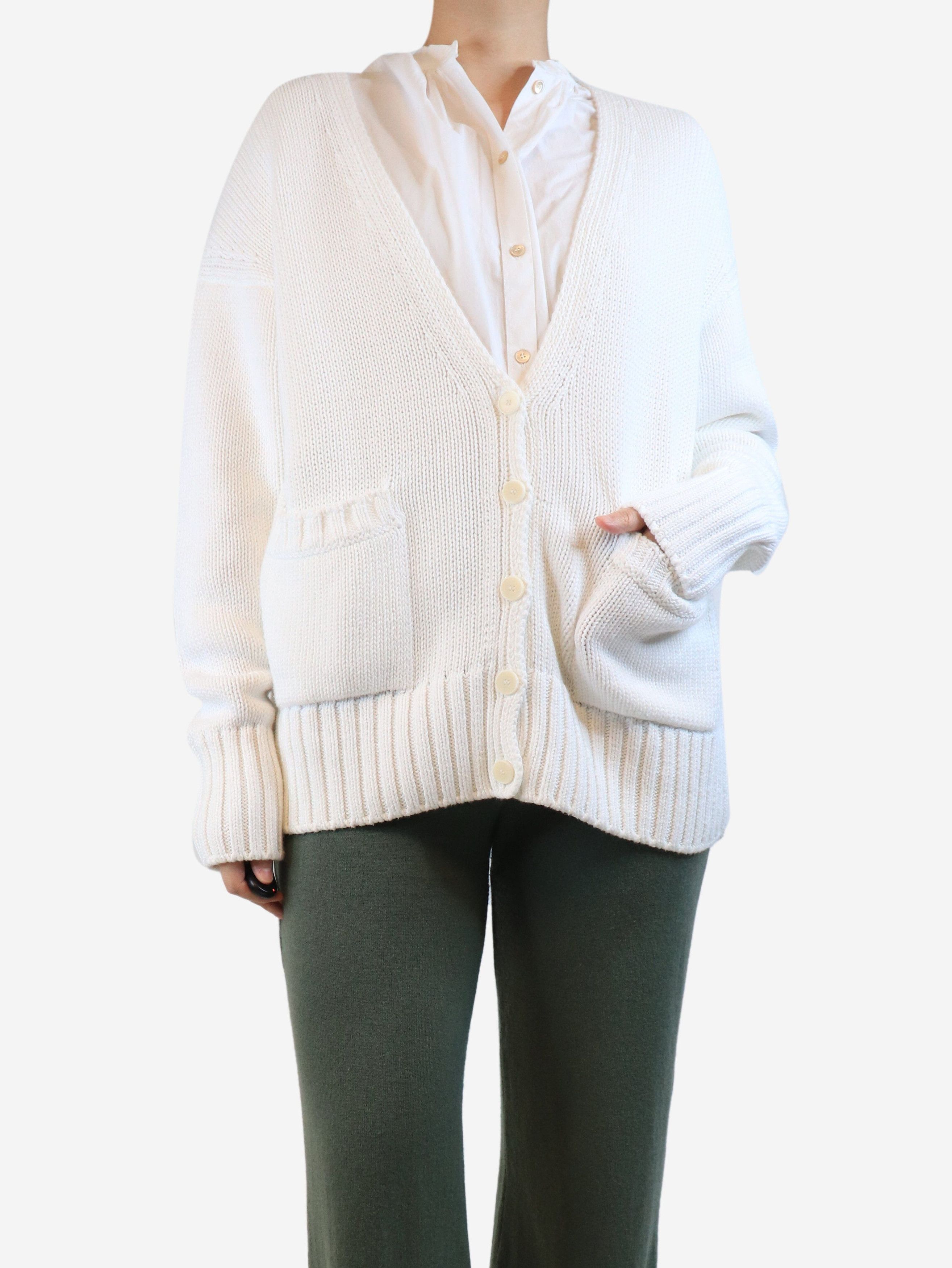 Another Tomorrow White overd cardigan - S Size S / US 4 / IT 40 - 4 Thumbnail