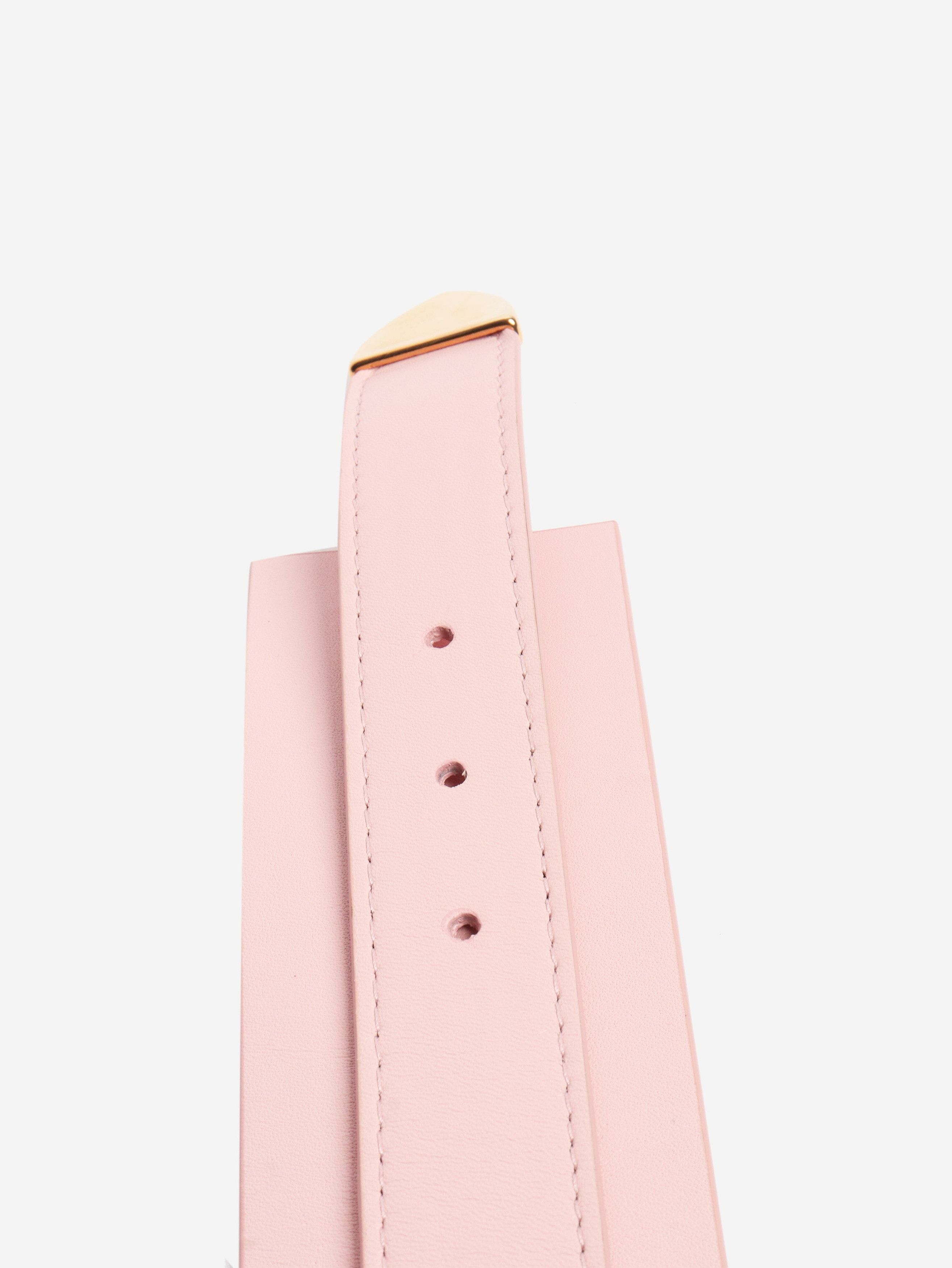 Brandon Maxwell Pink wide leather belt Size ONE SIZE - 6 Thumbnail