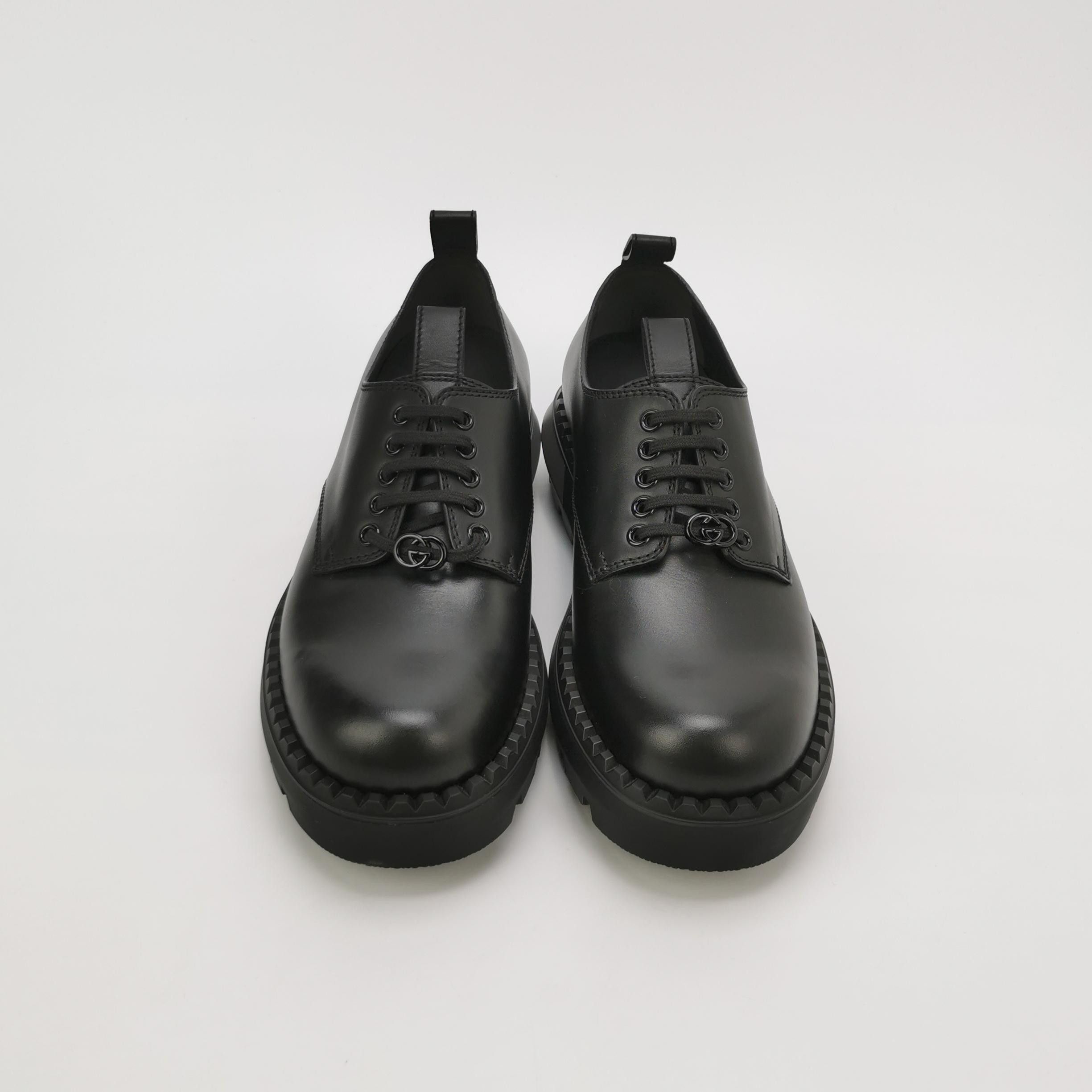 Gucci Gucci Platform Lace-Up Leather Shoes 40.5 Size US 7 / EU 40 - 3 Thumbnail