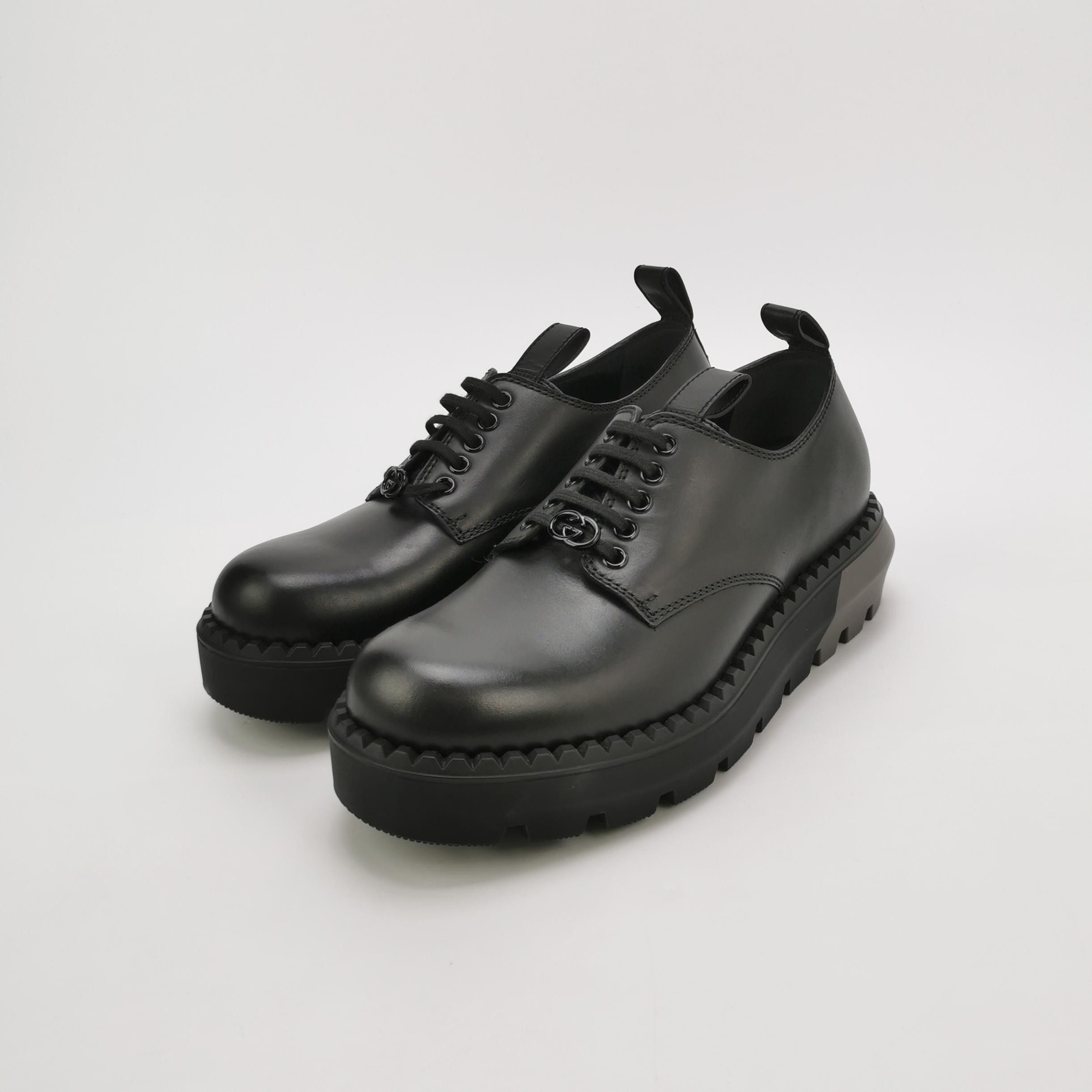 Gucci Gucci Platform Lace-Up Leather Shoes 40.5 Size US 7 / EU 40 - 2 Thumbnail
