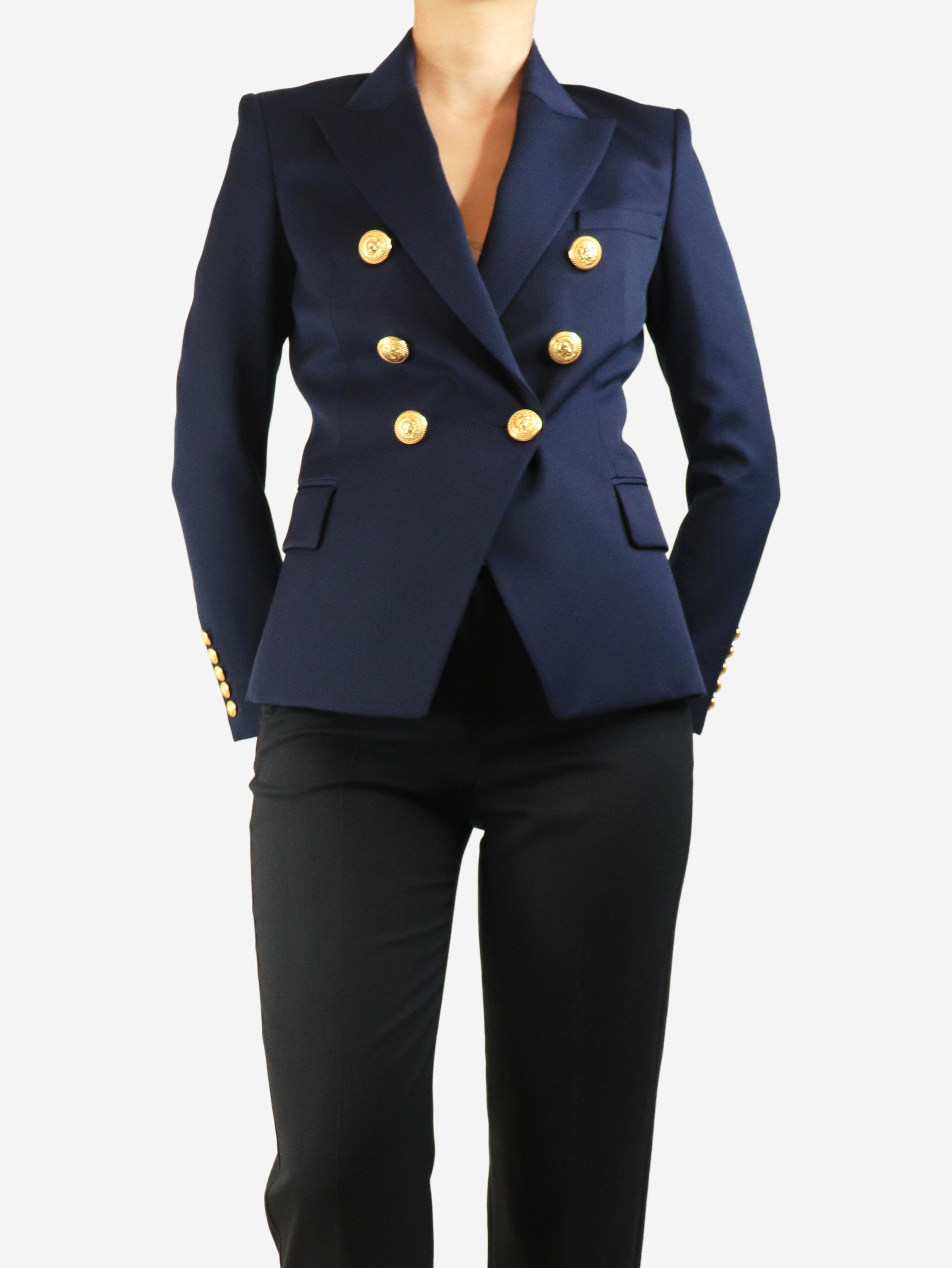 Balmain Navy wool blazer - UK 10 Size M / US 6-8 / IT 42-44 - 4 Thumbnail