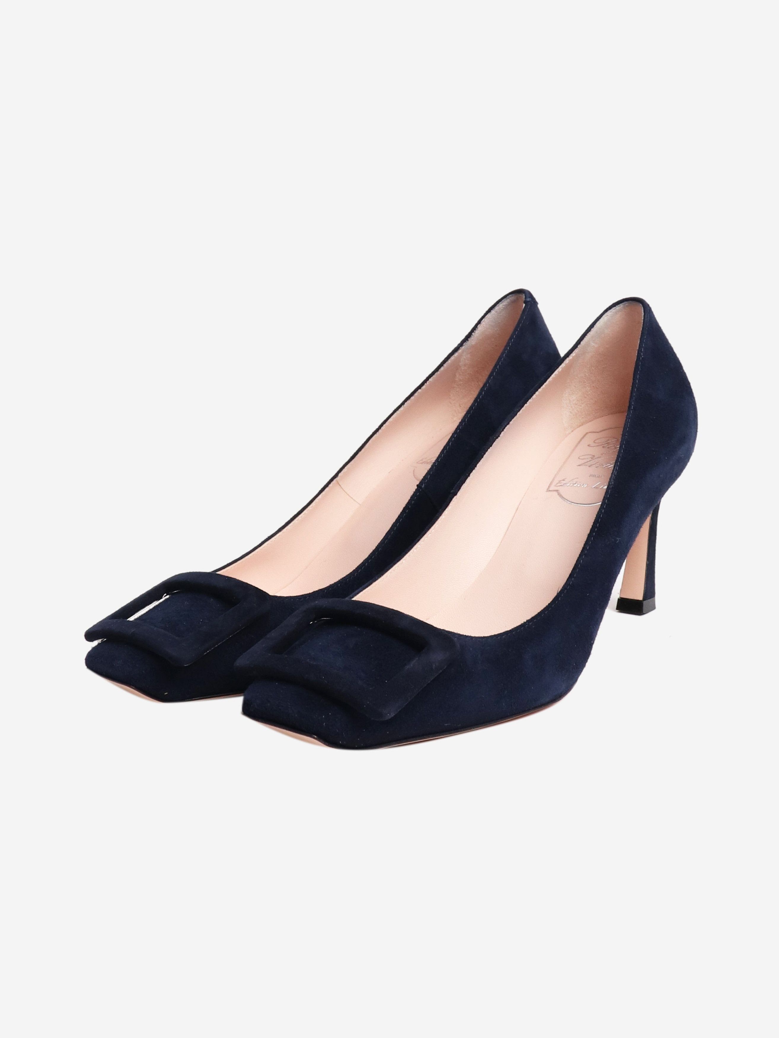 Roger Vivier Navy suede Trompette pumps - EU 36 (UK 3) Size US 5 / IT 35 - 2 Thumbnail