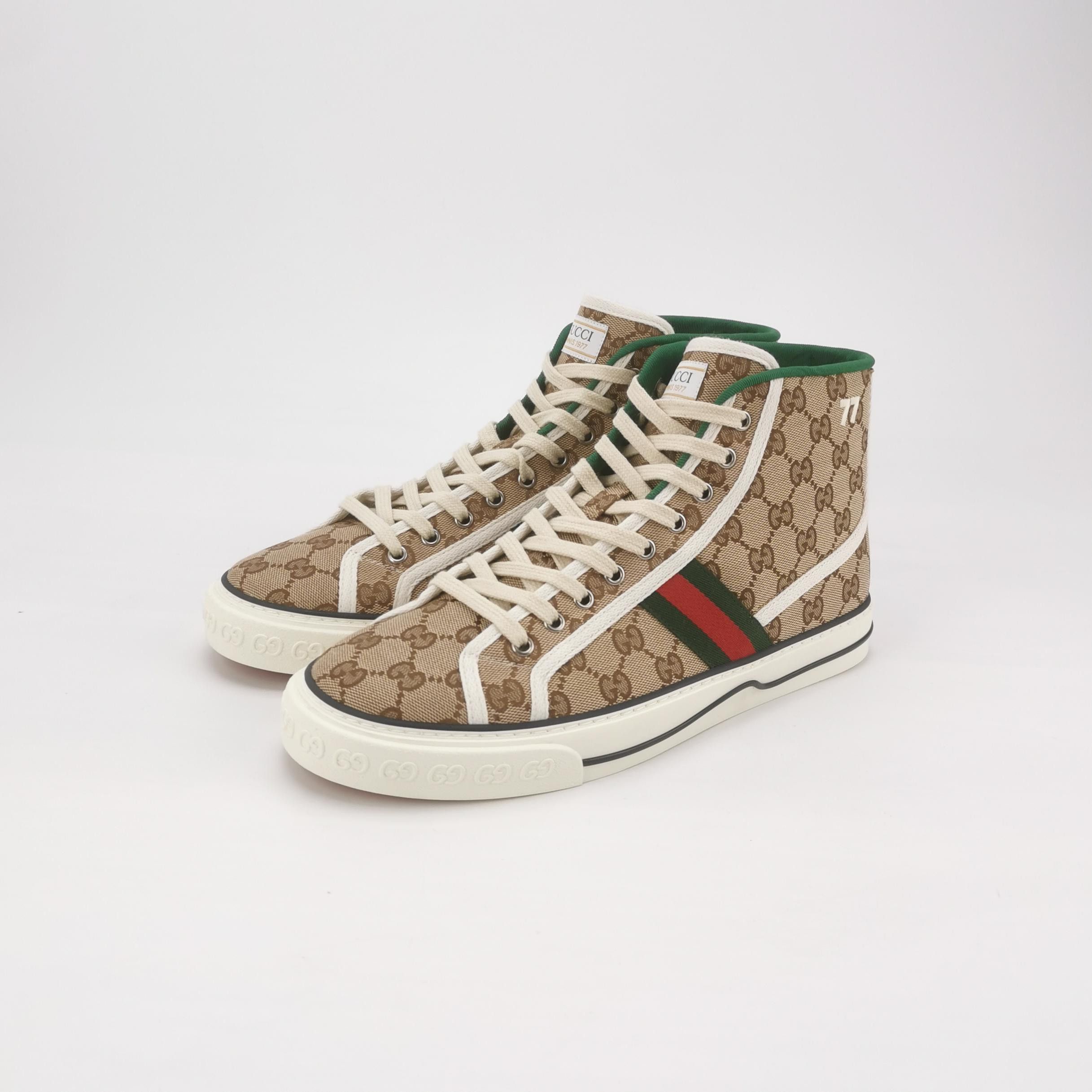 Gucci Gucci GG Supreme Tennis 1977 Hi-Top Sneakers 43 Size US 10 / EU 43 - 2 Thumbnail