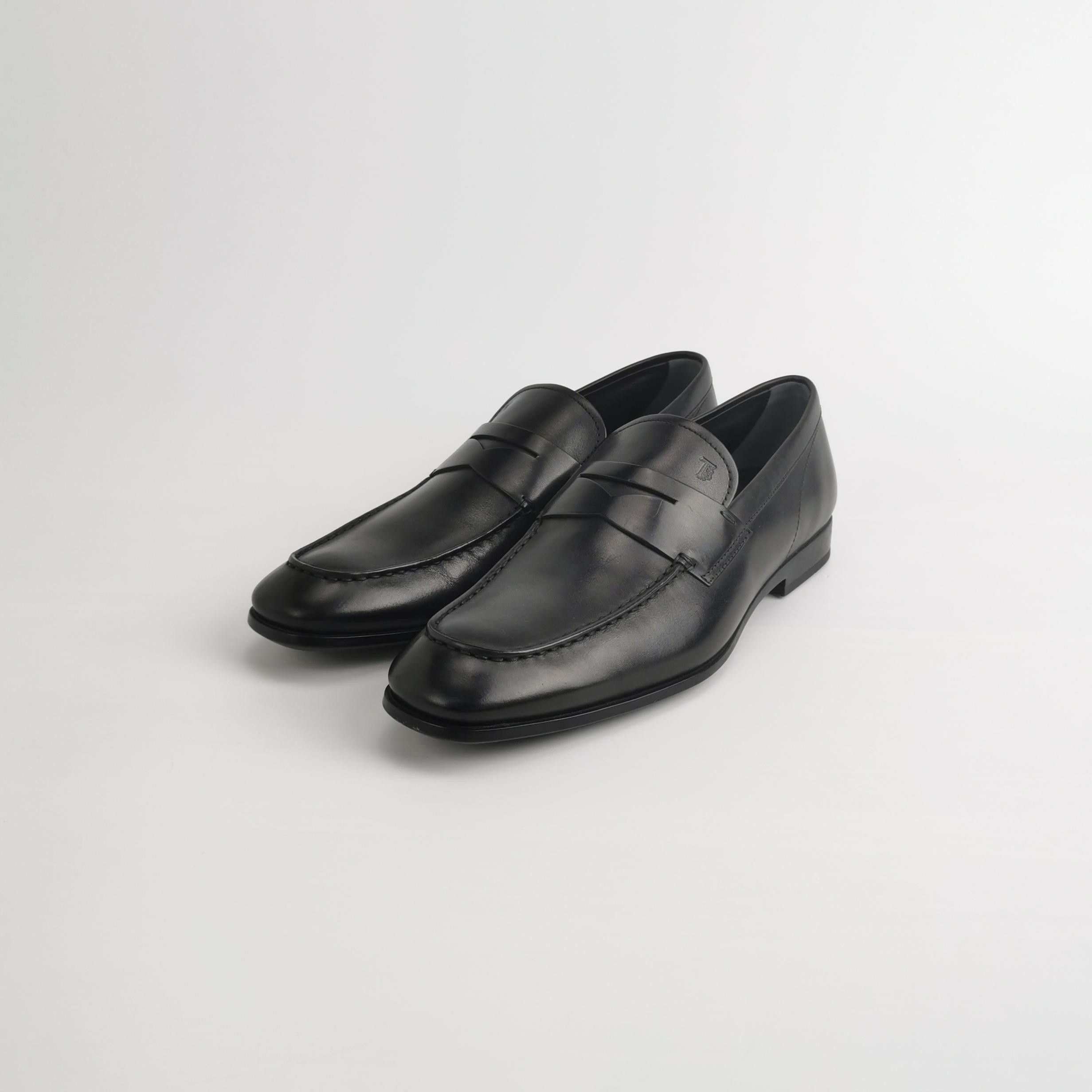 Tod's Tod's Black Leather Penny Loafers Size 43 Size US 10 / EU 43 - 2 Thumbnail