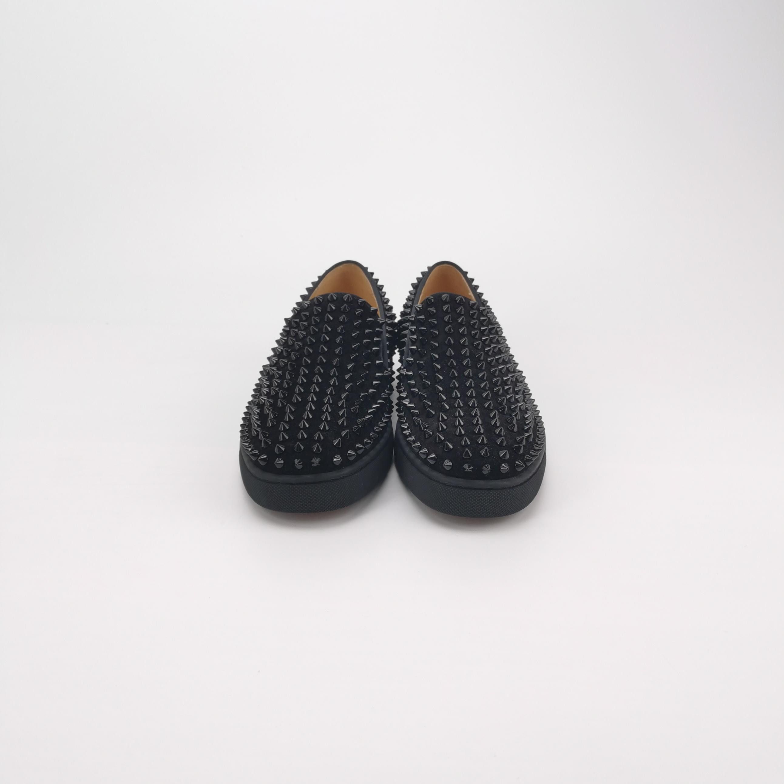 Christian Louboutin Christian Louboutin Studded Suede Roller-Boat Sneakers 39.5 Size US 6 / EU 39 - 4 Thumbnail
