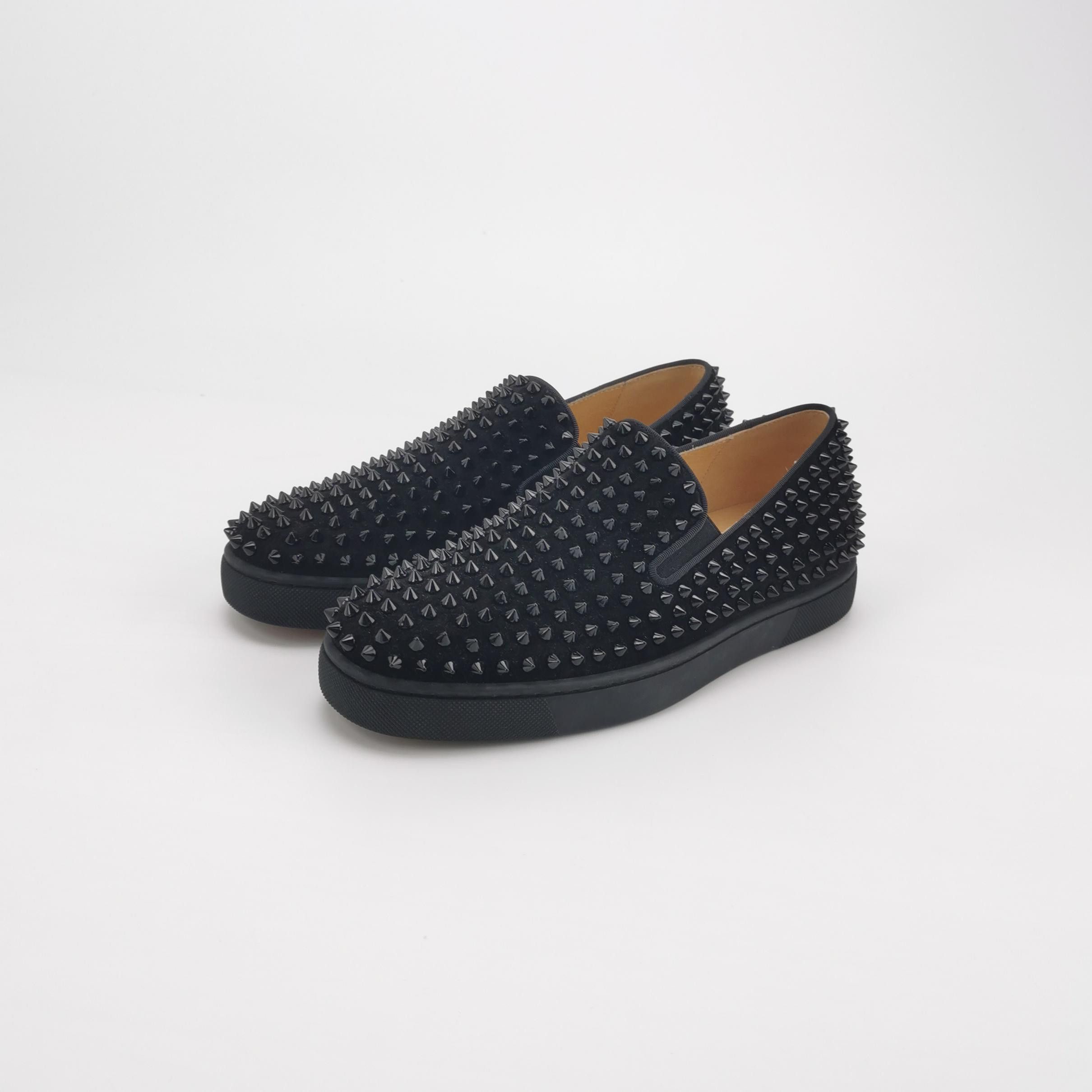 Christian Louboutin Christian Louboutin Studded Suede Roller-Boat Sneakers 39.5 Size US 6 / EU 39 - 3 Thumbnail
