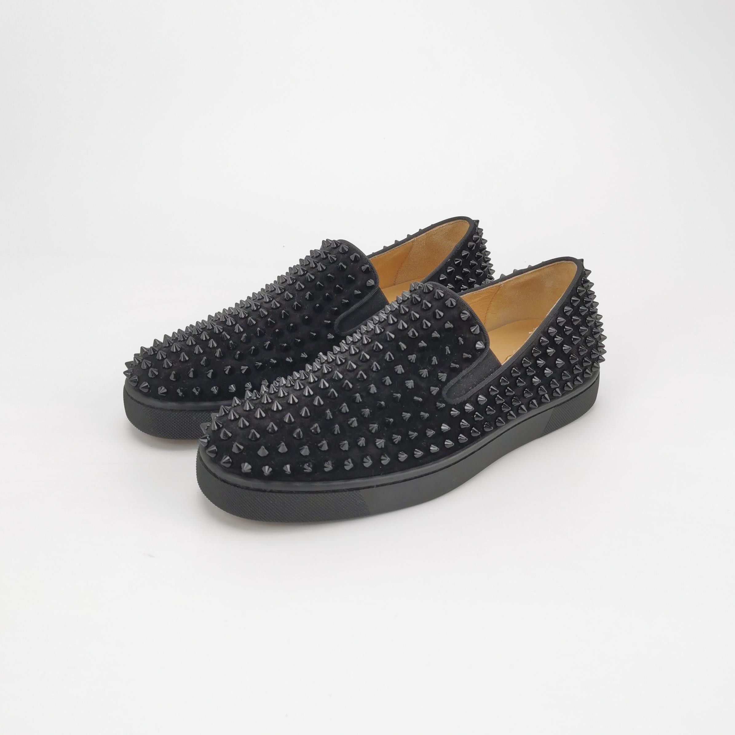 Christian Louboutin Christian Louboutin Spiked Suede Slip-Ons 40 Size US 7 / EU 40 - 3 Thumbnail
