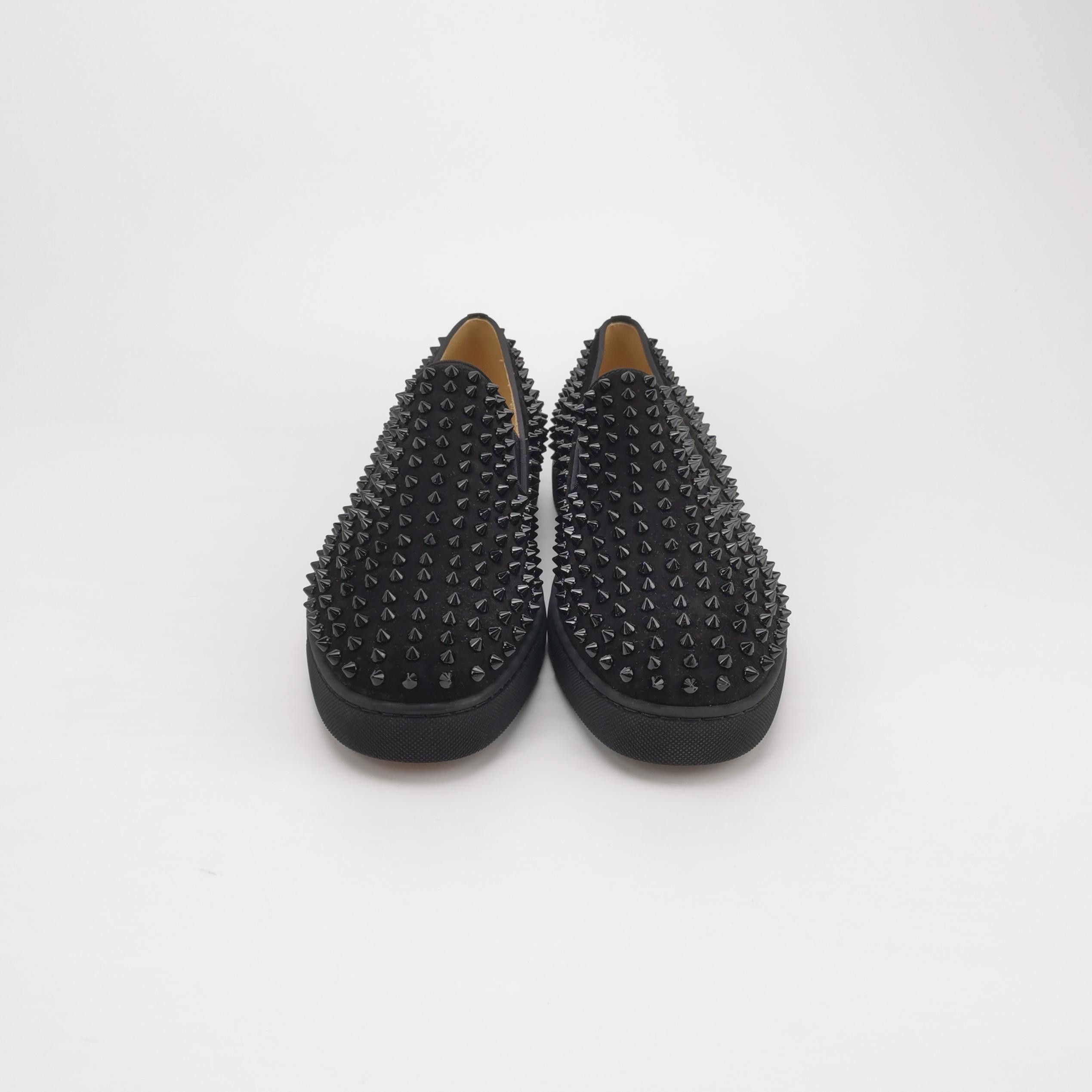 Christian Louboutin Christian Louboutin Spiked Suede Slip Ons 43.5 Size US 10 / EU 43 - 4 Thumbnail