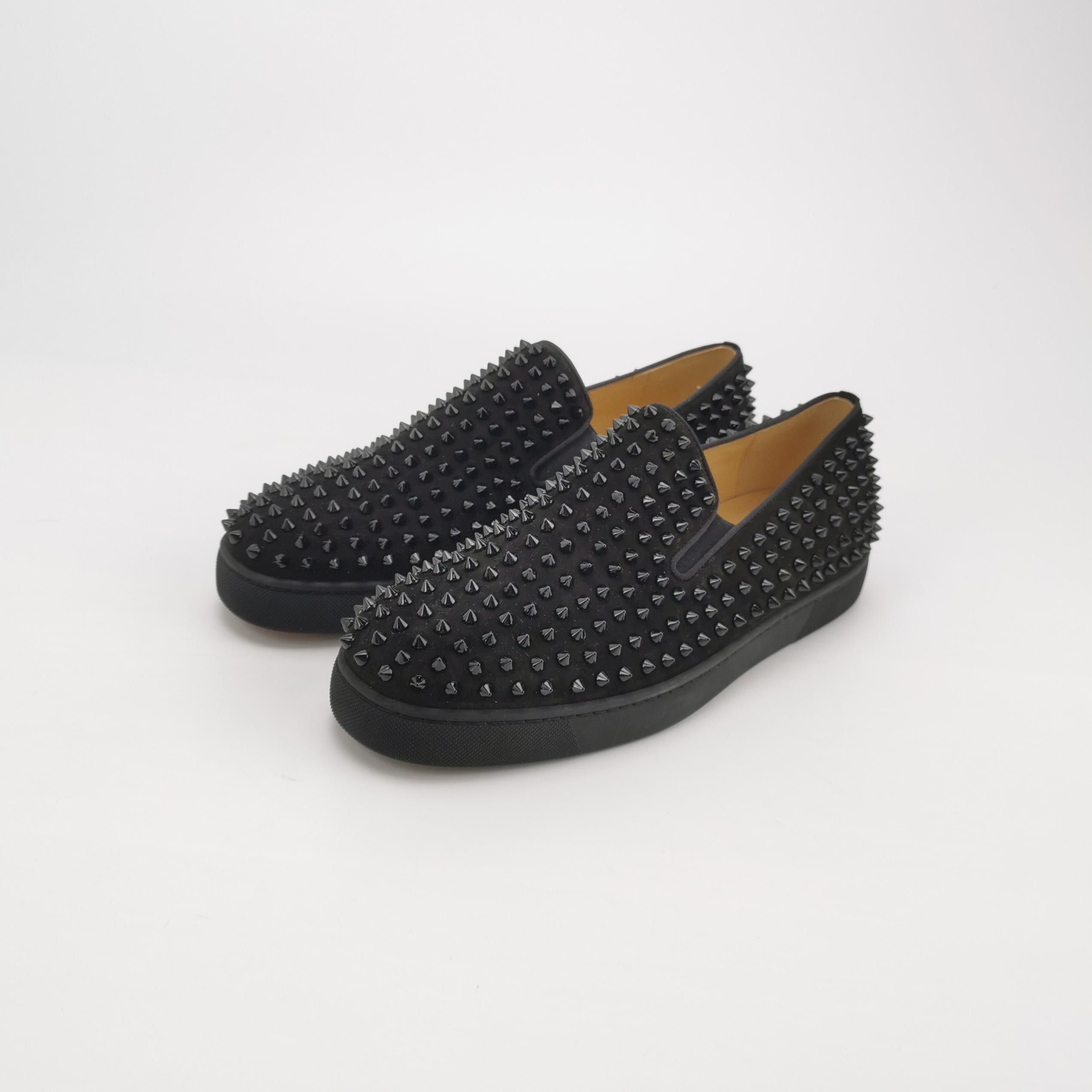 Christian Louboutin Christian Louboutin Spiked Suede Slip Ons 43.5 Size US 10 / EU 43 - 3 Thumbnail