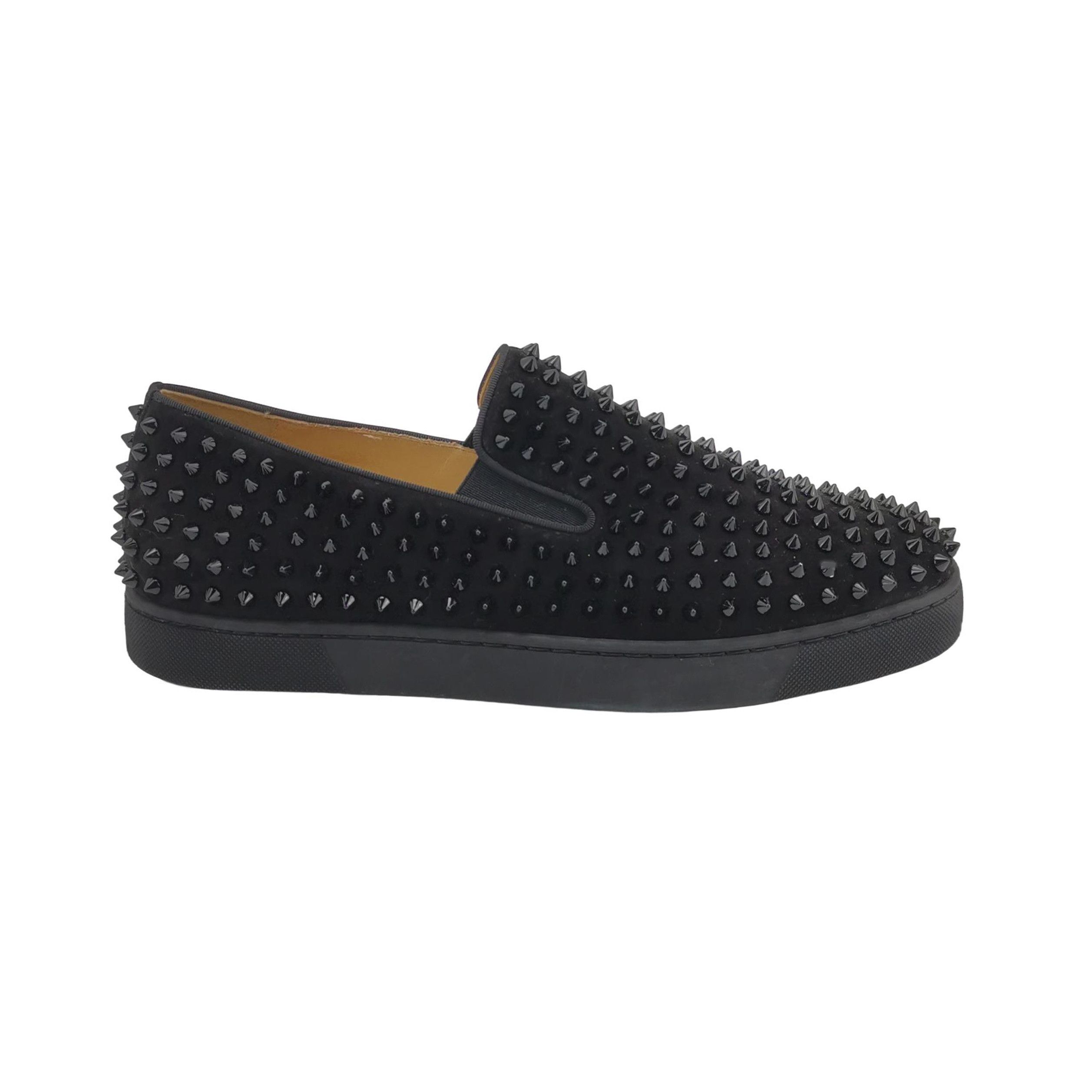 Christian Louboutin Christian Louboutin Spiked Suede Slip Ons 43.5 Size US 10 / EU 43 - 2 Thumbnail