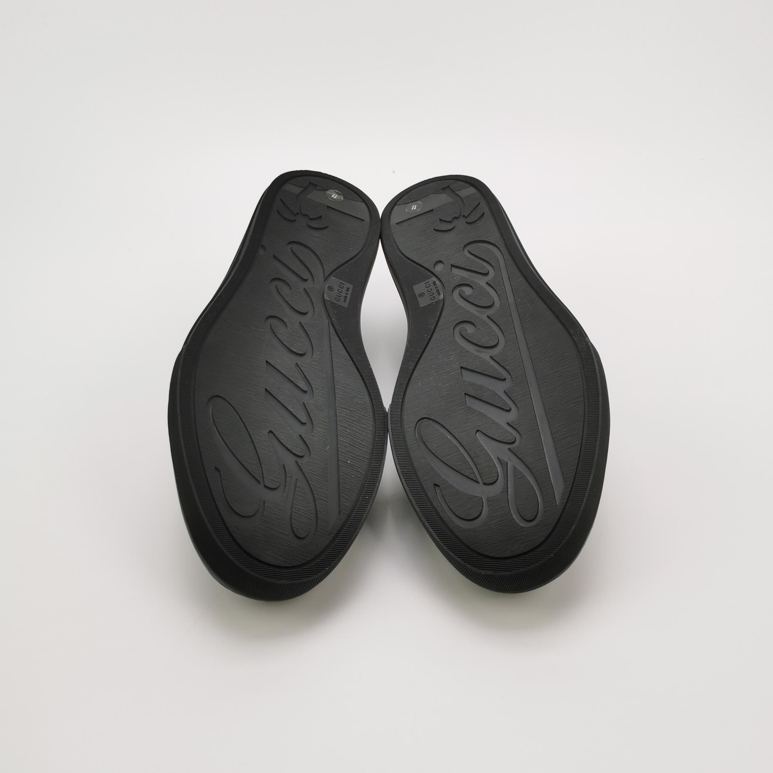 Gucci Gucci Black Leather Logo Sneakers Size 45 Size US 12 / EU 45 - 6 Thumbnail