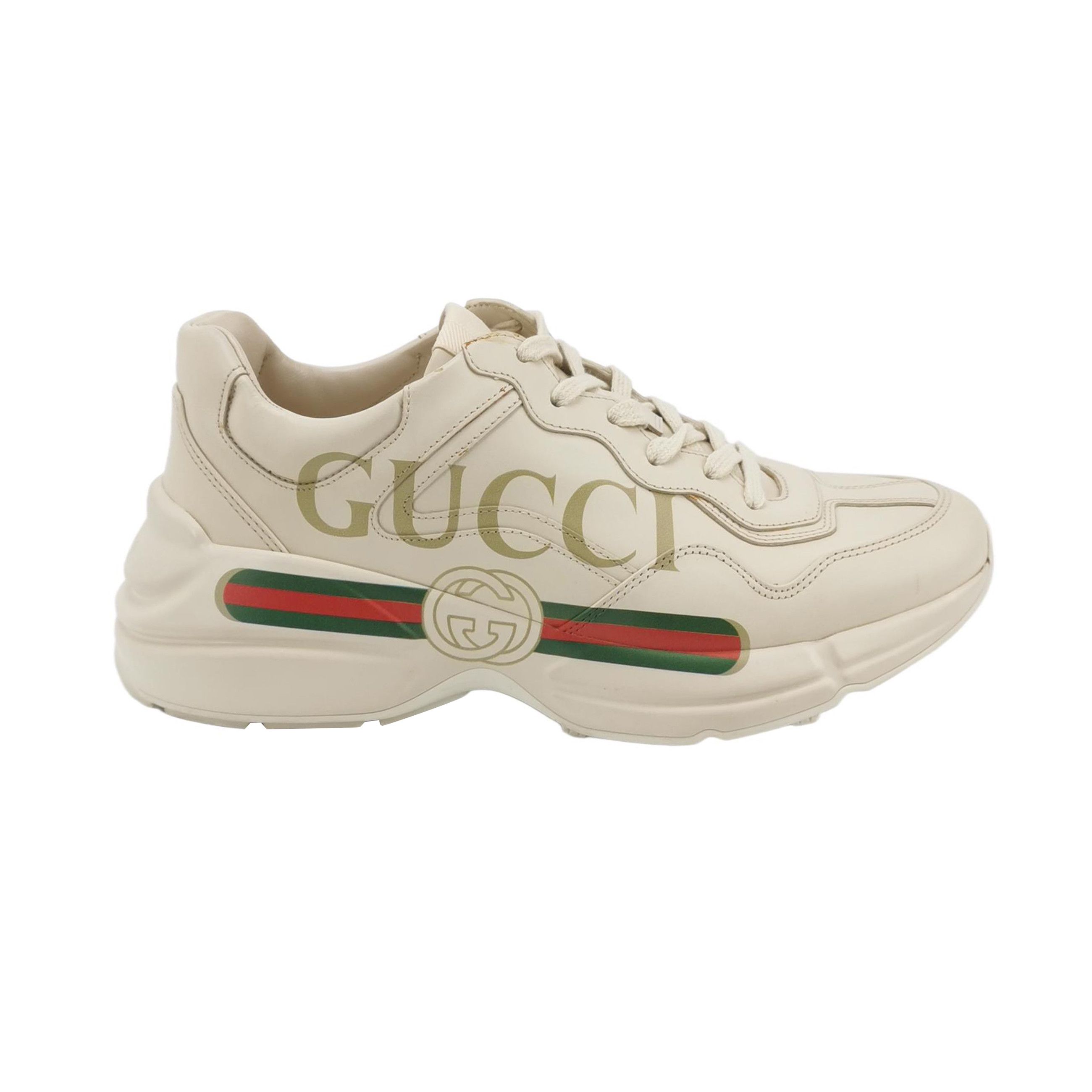 Gucci Gucci Rhyton Logo Leather Sneakers 41 Size US 8 / EU 41 - 2 Thumbnail