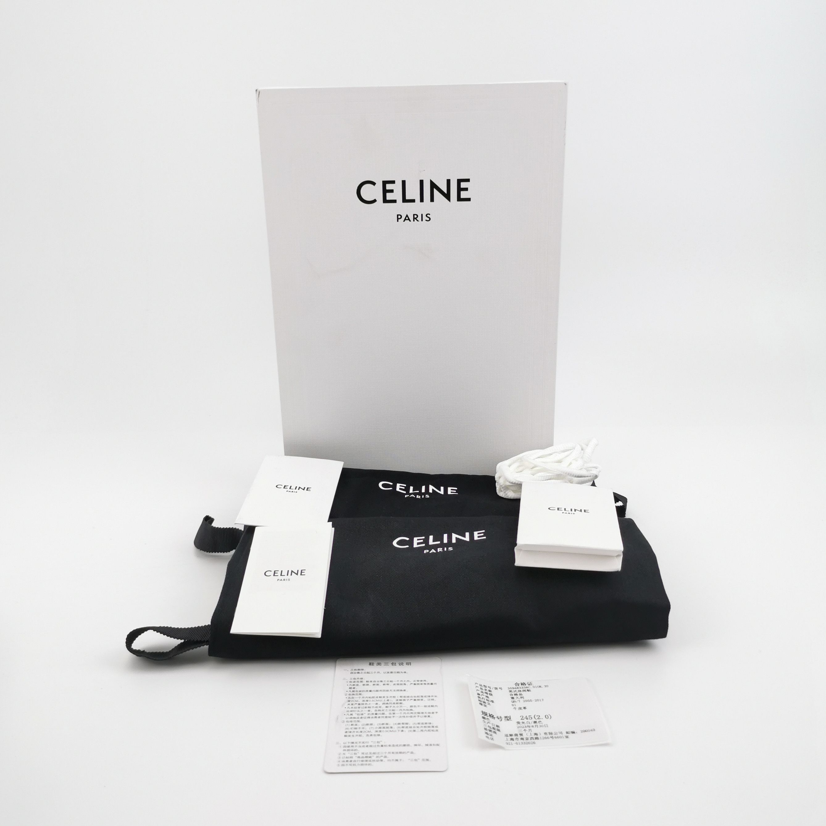 Celine Celine Logo Leather Low-Top Sneakers Size 39 Size US 6 / EU 39 - 7 Thumbnail
