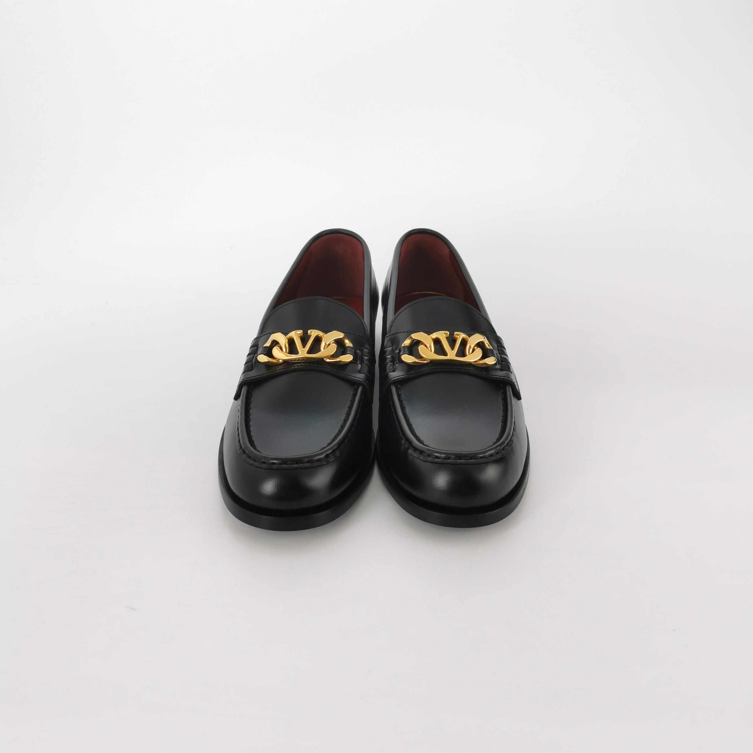 Valentino Valentino Gold Chain Leather Loafers 42 Size US 9 / EU 42 - 4 Thumbnail