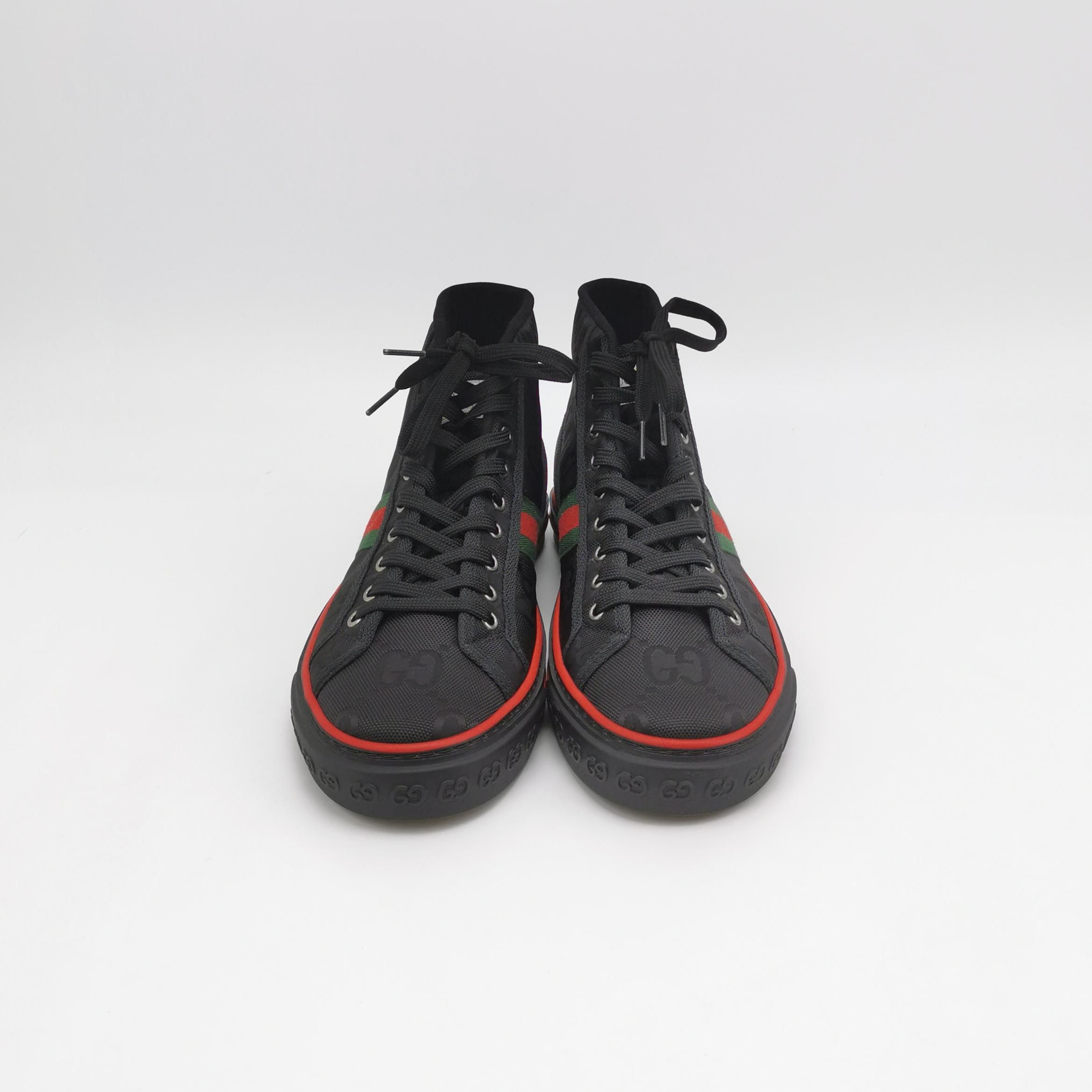 Gucci Gucci GG Monogram Web High Top Sneakers 41 Size US 8 / EU 41 - 4 Thumbnail