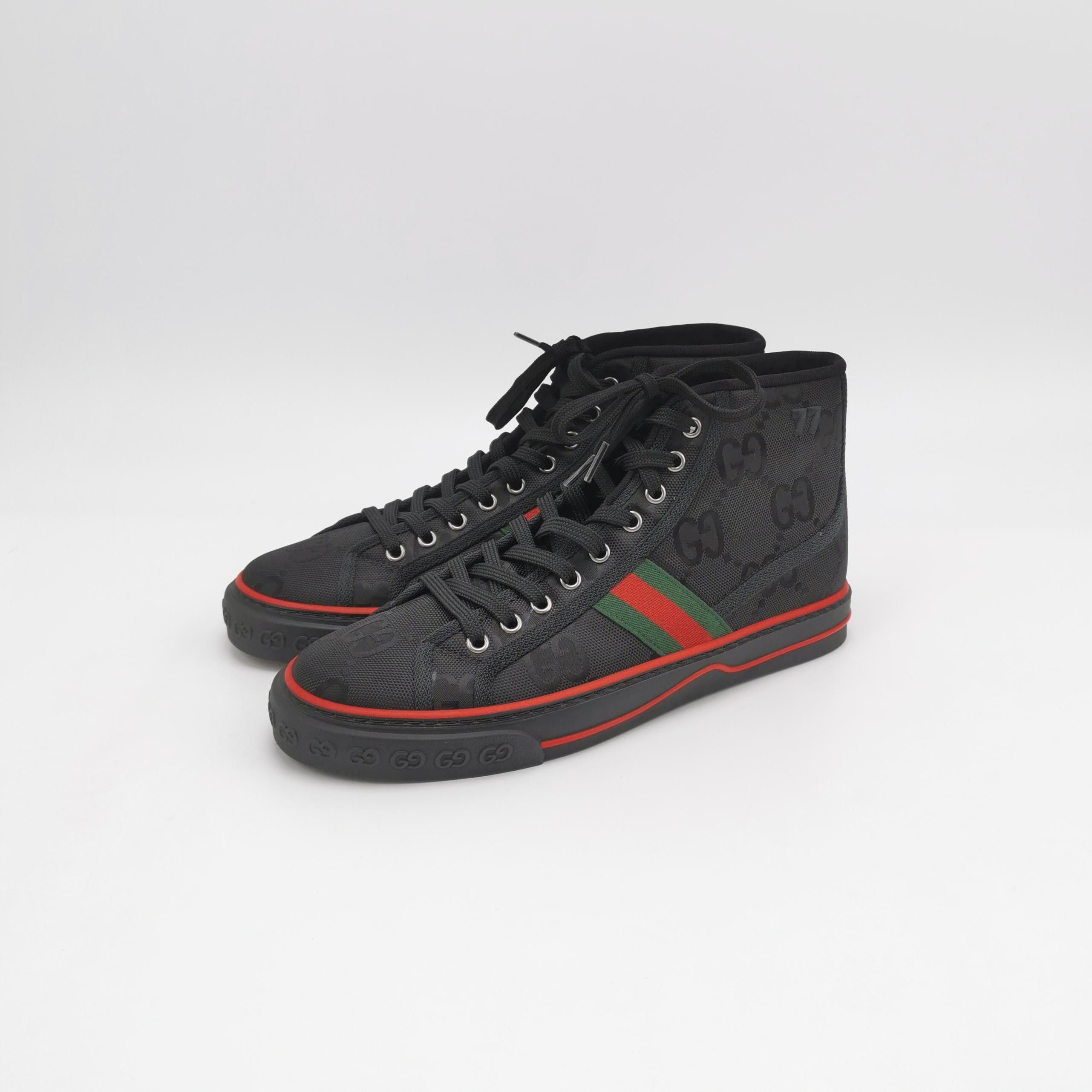 Gucci Gucci GG Monogram Web High Top Sneakers 41 Size US 8 / EU 41 - 3 Thumbnail