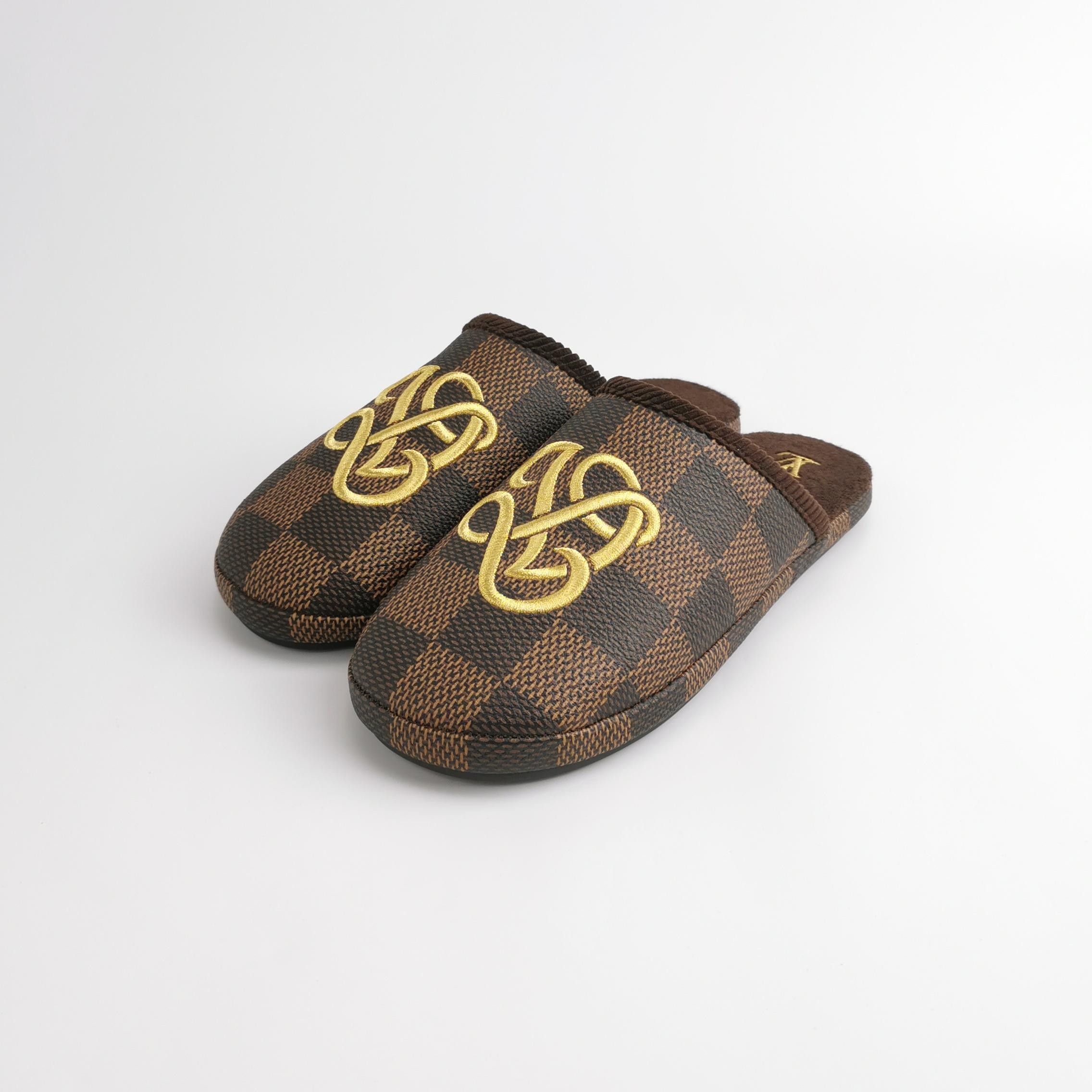 Louis Vuitton Louis Vuitton x Tyler Collab Damier Palace Slippers 8.5 Size US 8 / EU 41 - 3 Thumbnail