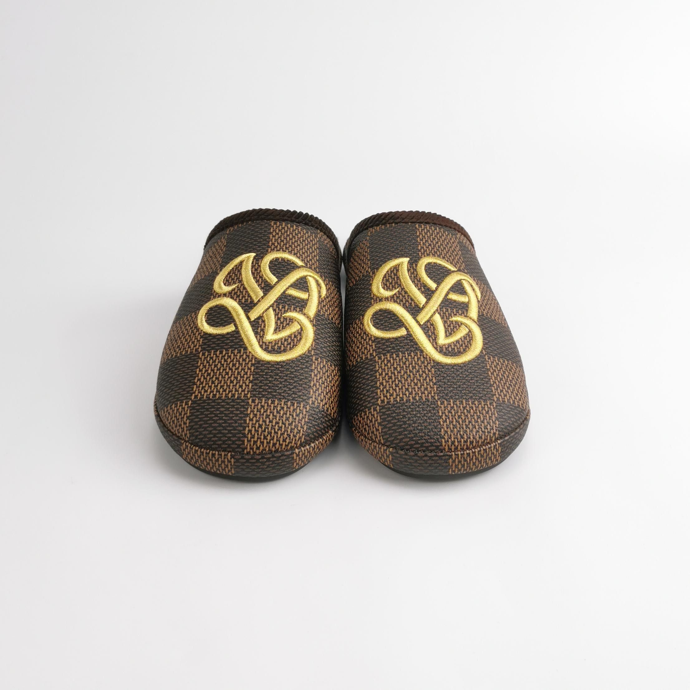 Louis Vuitton Louis Vuitton x Tyler Collab Damier Palace Slippers 8.5 Size US 8 / EU 41 - 4 Thumbnail