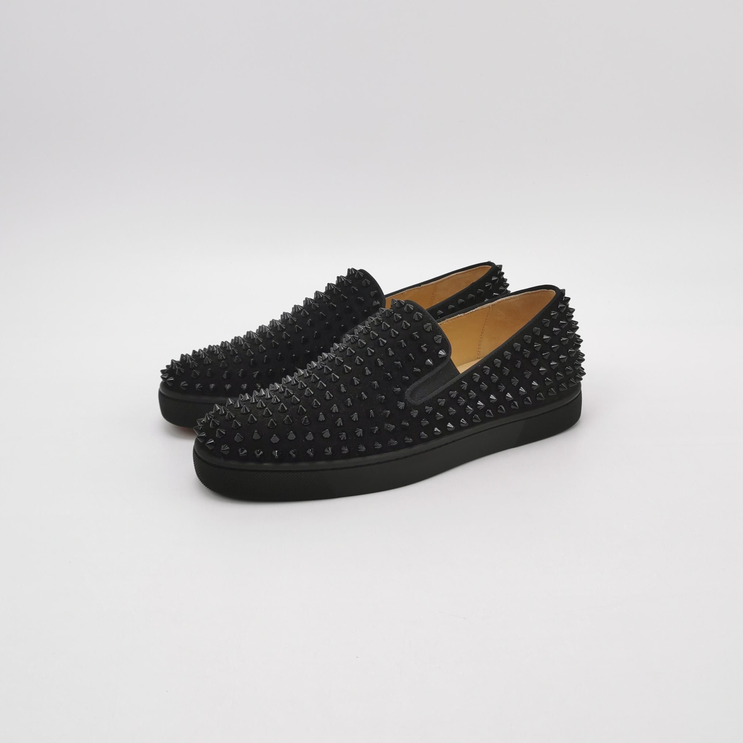 Christian Louboutin Christian Louboutin Spiked Suede Slip-Ons 39.5 Size US 6 / EU 39 - 3 Thumbnail