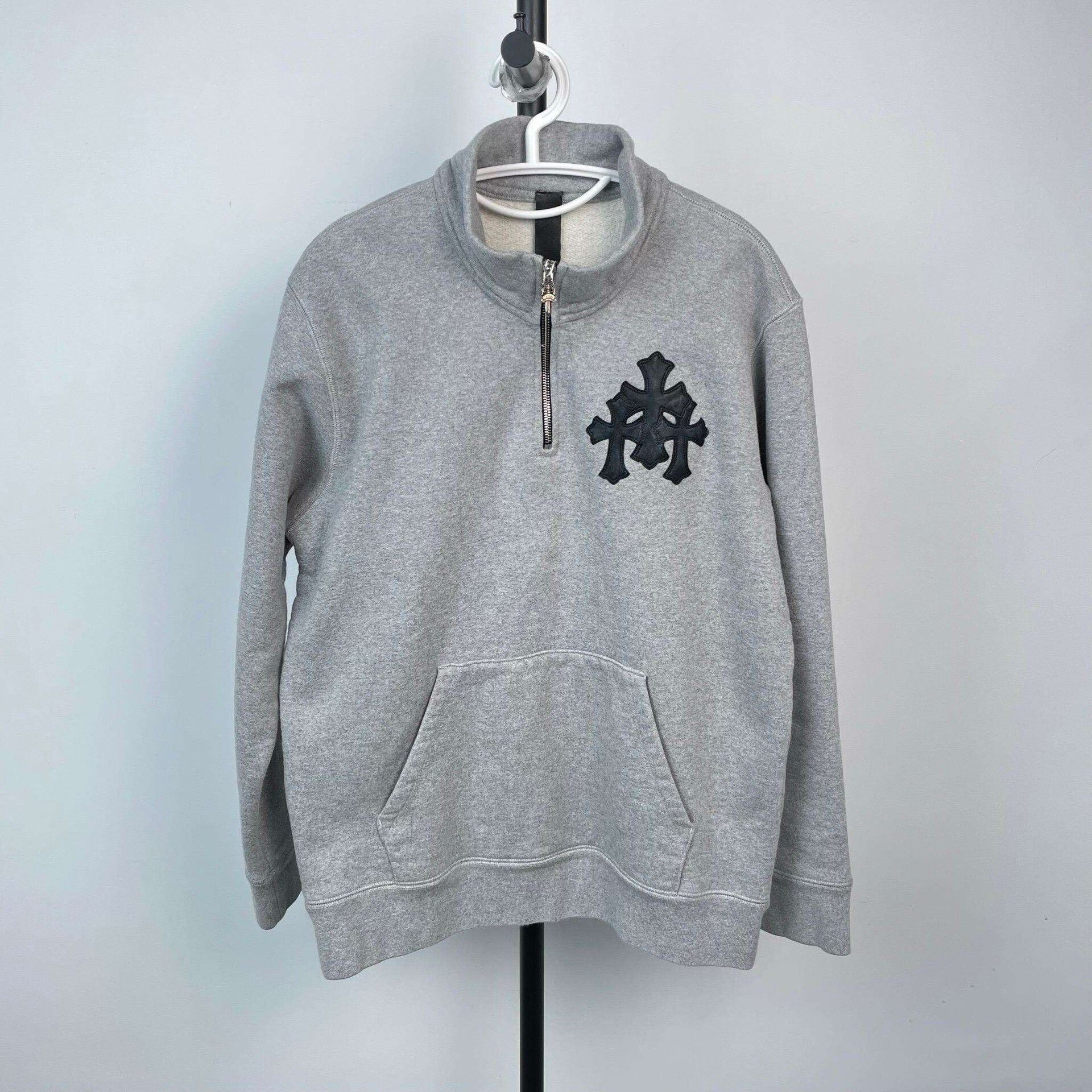 Chrome Hearts Chrome Hearts Triple Leather Cross Quarter-Zip Size M Size US M / EU 48-50 / 2 - 2 Thumbnail