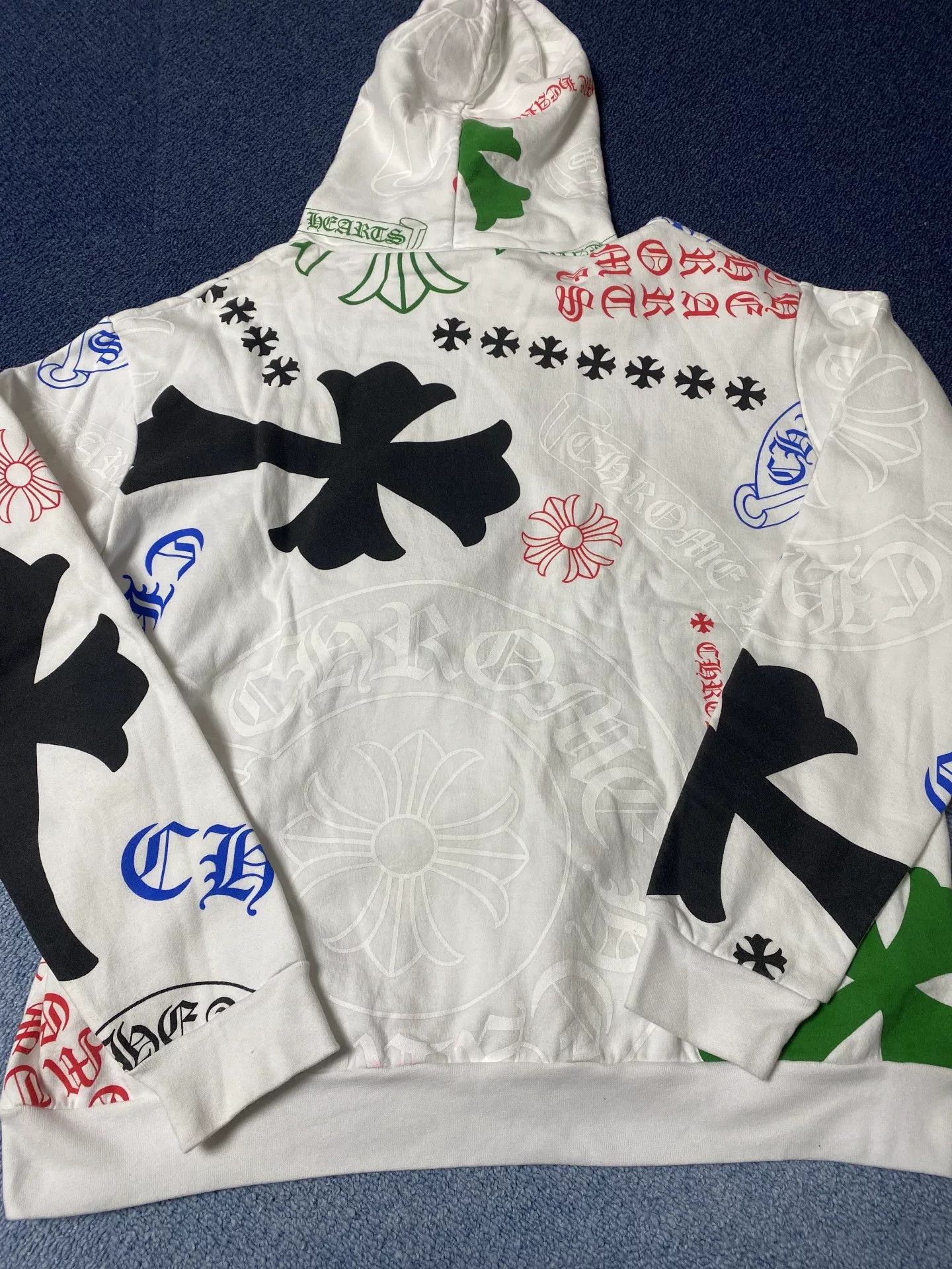 Chrome Hearts Chrome Hearts Multi Color Cross Print Hoodie M Size US M / EU 48-50 / 2 - 2 Thumbnail